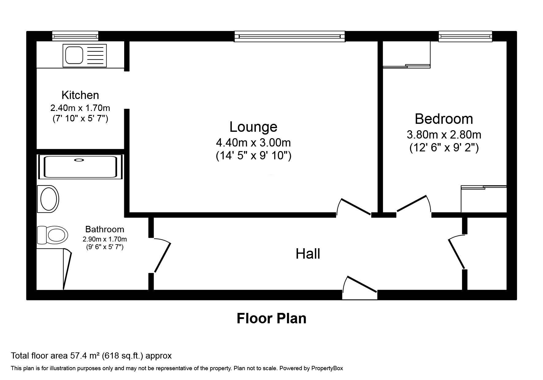Floorplan of 1 bedroom  Flat for sale, Gatley Road, Cheadle, Greater Manchester, SK8