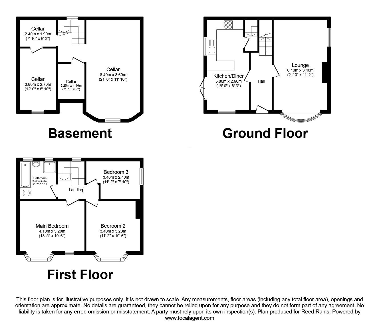 Floorplan of 3 bedroom Detached House for sale, Congham Road, Stockport, Greater Manchester, SK3