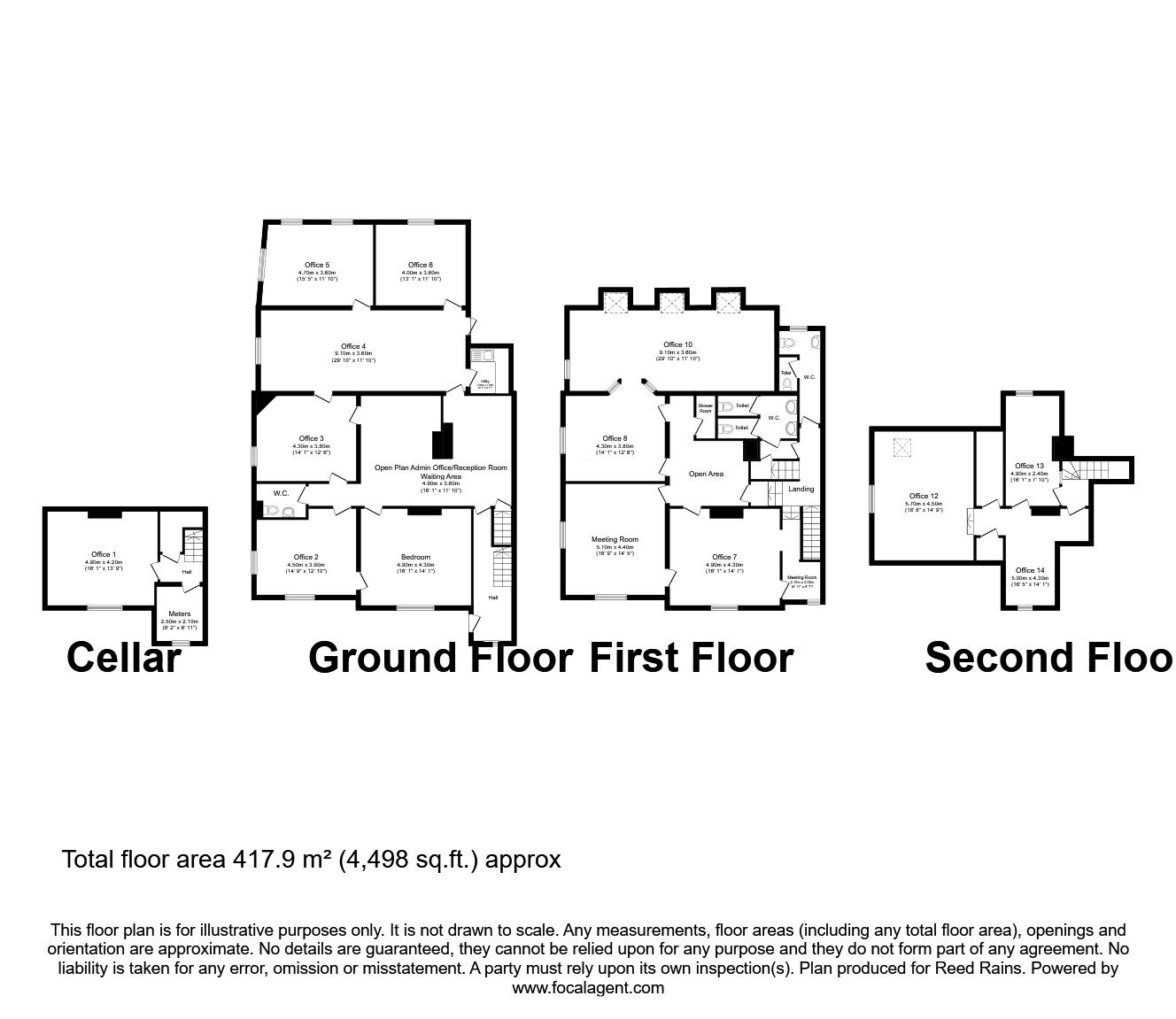 Floorplan of Semi Detached House for sale, The Crescent, Cheadle, Greater Manchester, SK8