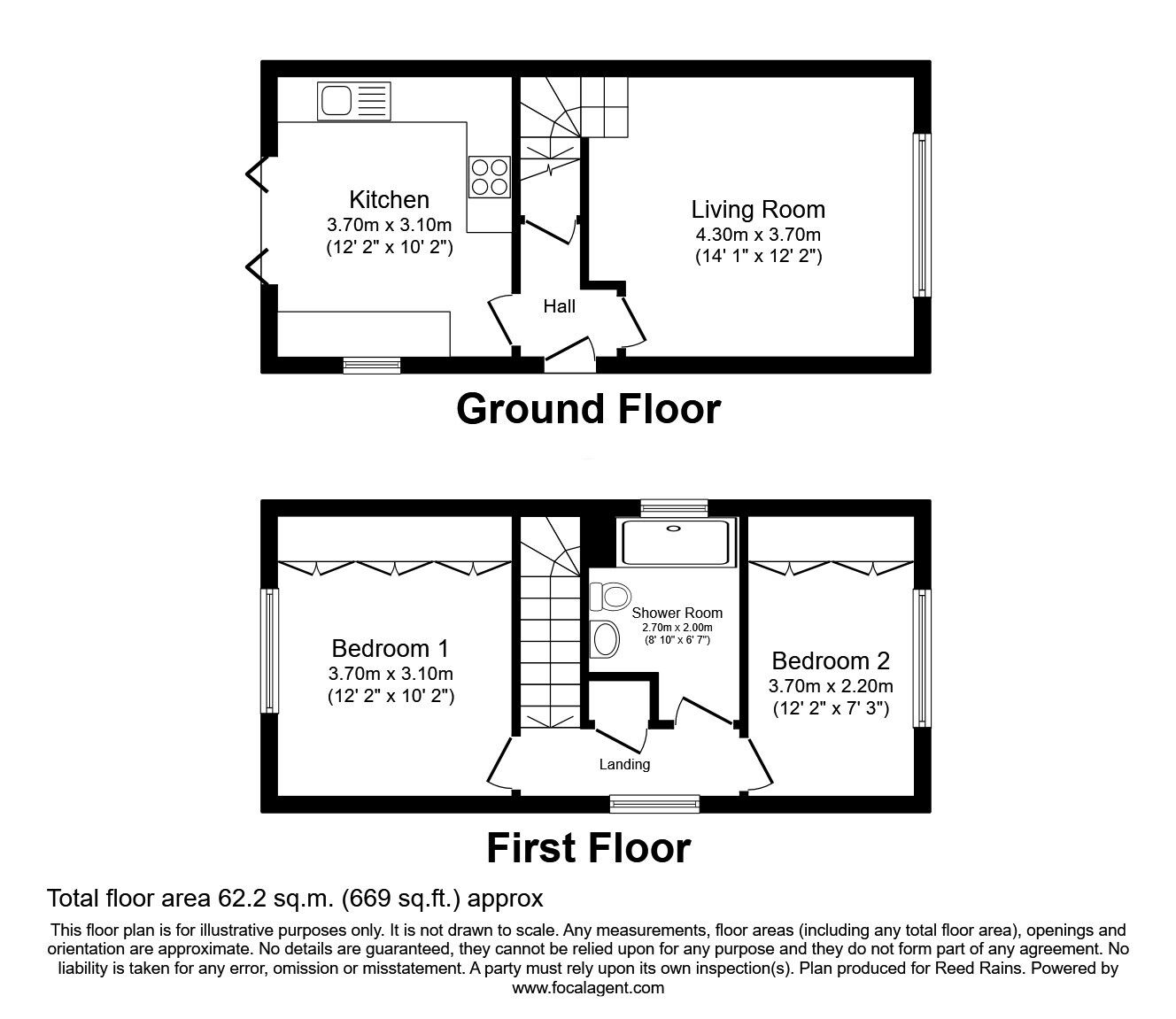 Floorplan of 2 bedroom Semi Detached House for sale, Stapleford Close, Manchester, Greater Manchester, M23
