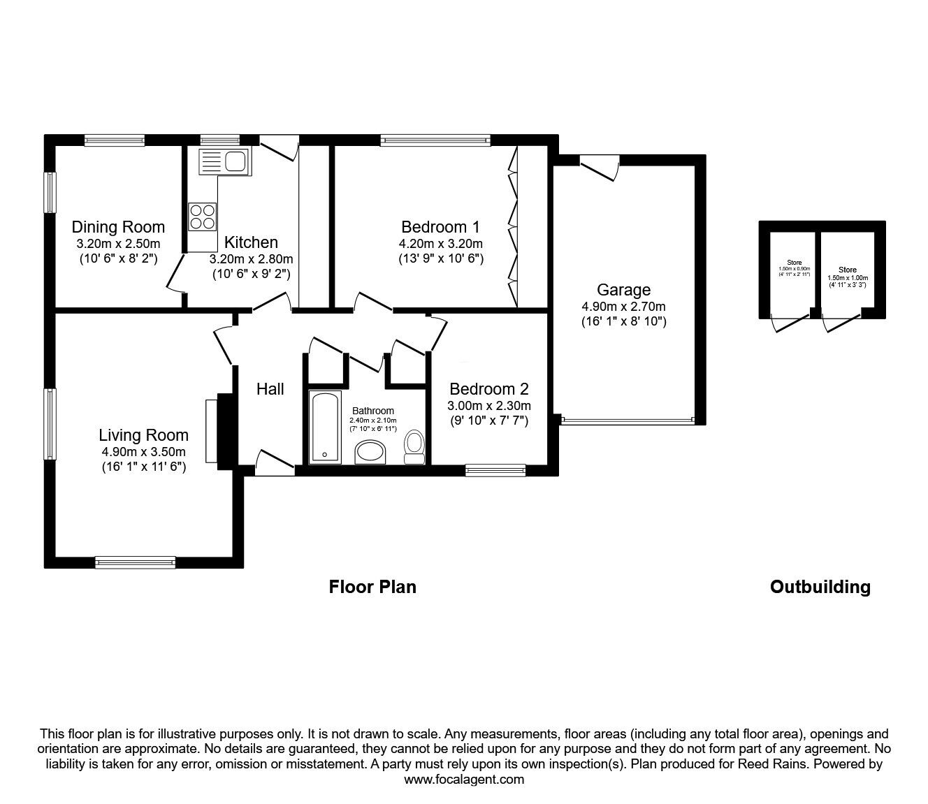 Floorplan of 2 bedroom Detached House for sale, Elmsleigh Road, Heald Green, Greater Manchester, SK8