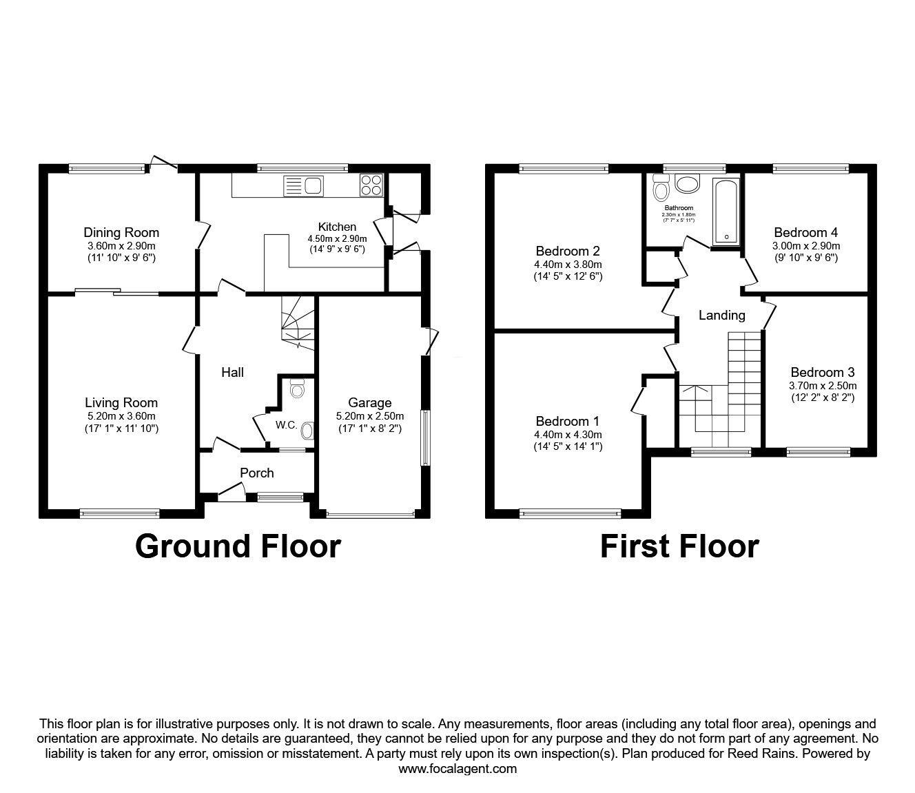 Floorplan of 4 bedroom Detached House for sale, Oakdale Drive, Heald Green, Greater Manchester, SK8