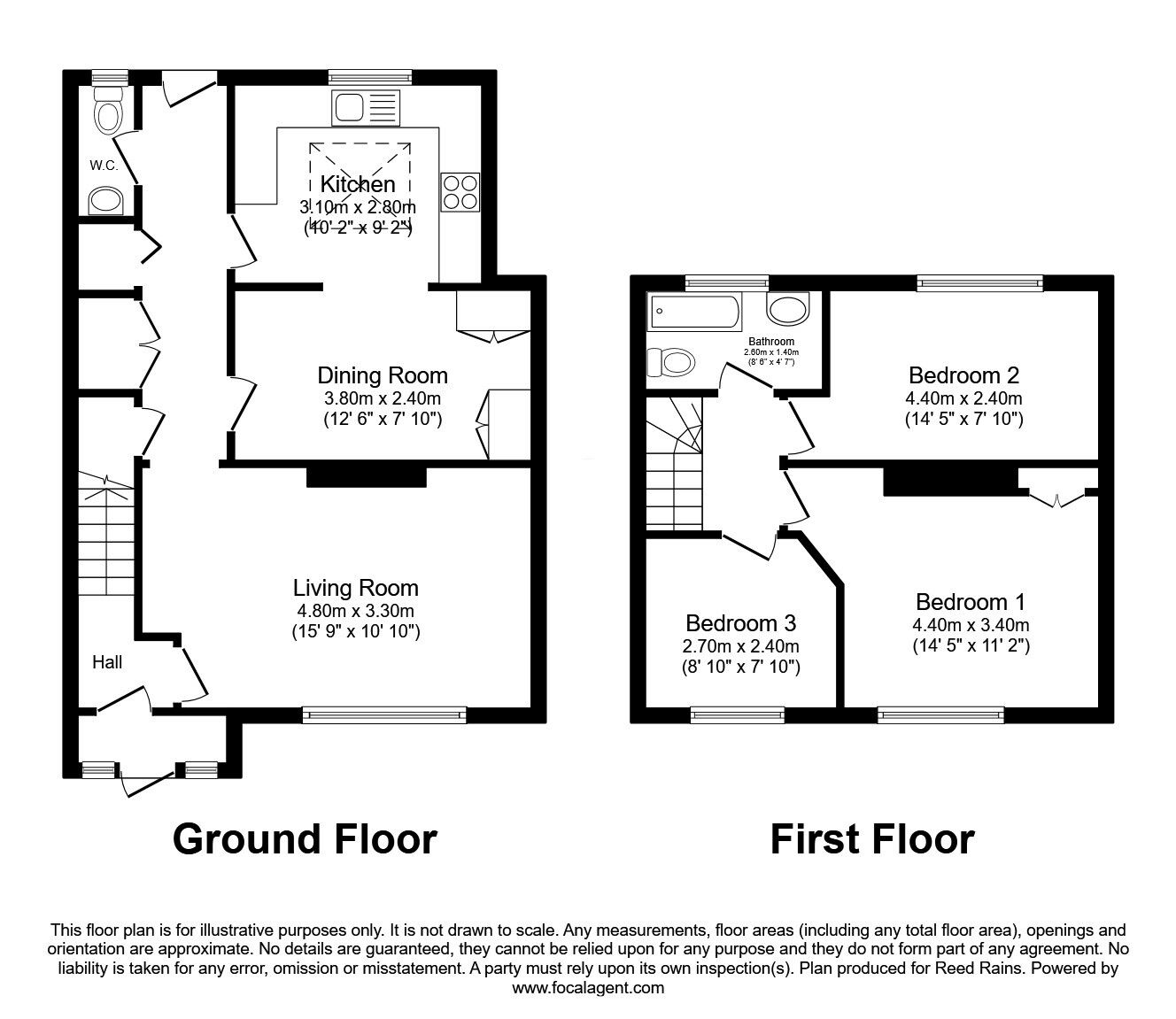 Floorplan of 3 bedroom Mid Terrace House for sale, Crossacres Road, Manchester, Greater Manchester, M22