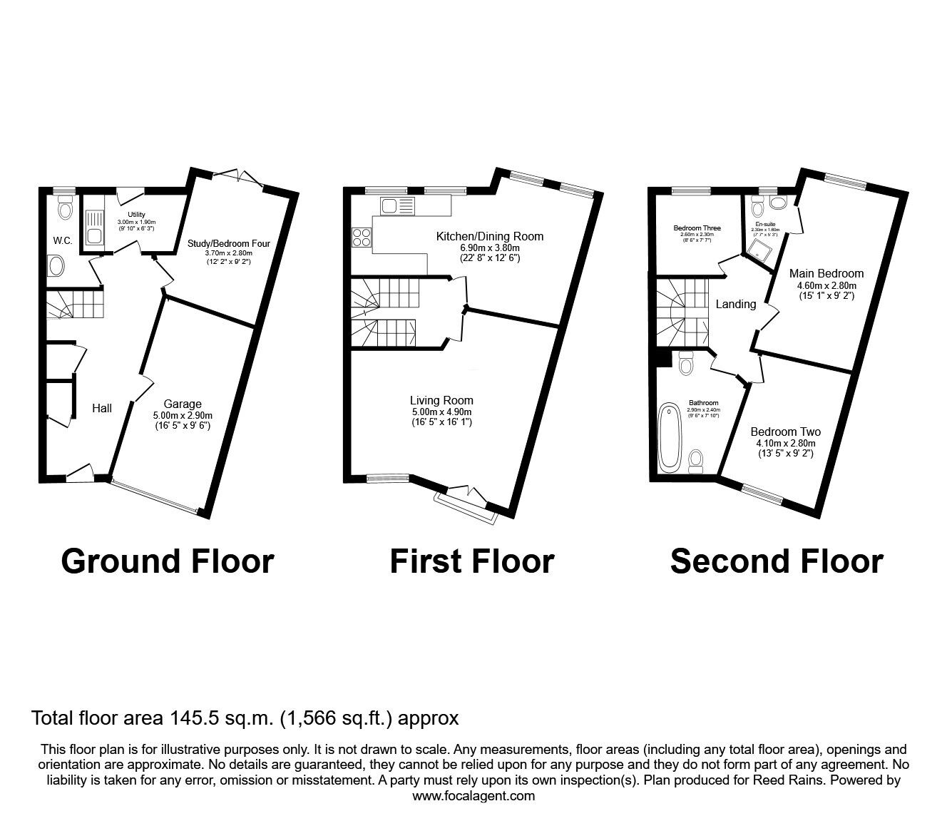 Floorplan of 4 bedroom Mid Terrace House for sale, Firs Close, Gatley, Greater Manchester, SK8