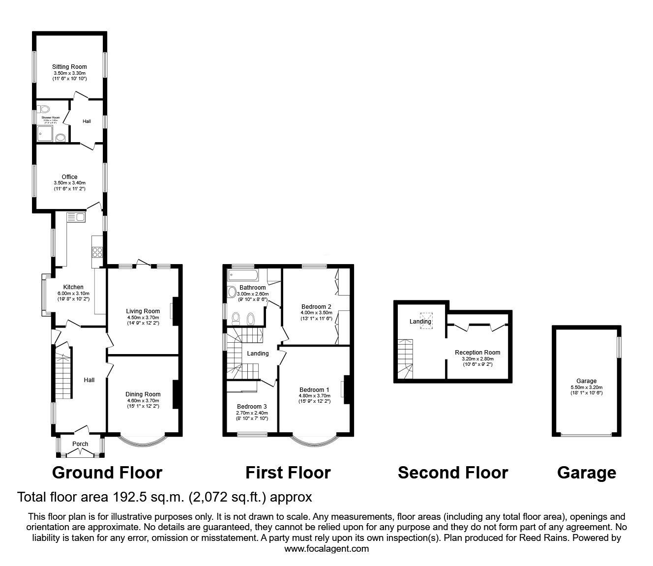 Floorplan of 4 bedroom Detached House for sale, Wilmslow Road, Cheadle, Greater Manchester, SK8
