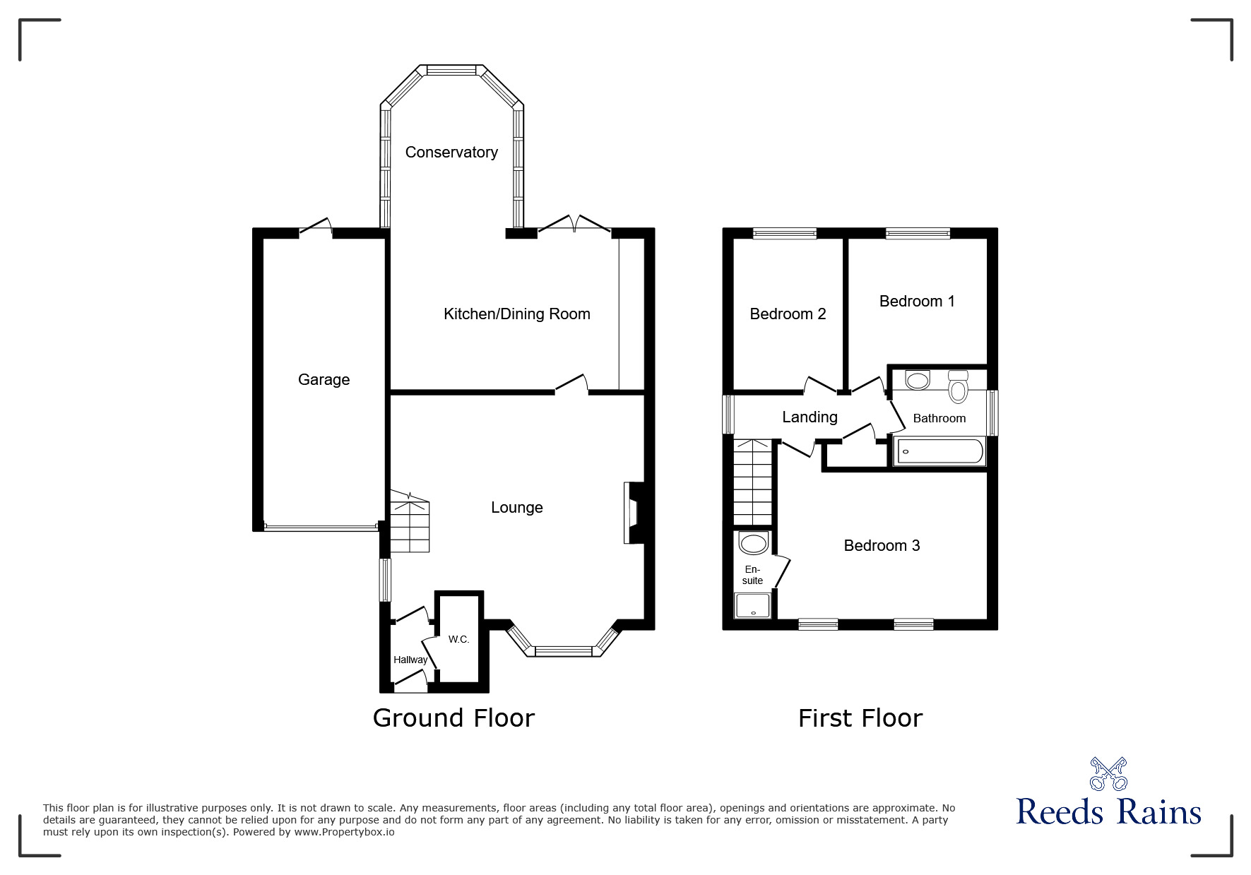 Floorplan of 3 bedroom Semi Detached House for sale, Garland Road, Manchester, Greater Manchester, M22