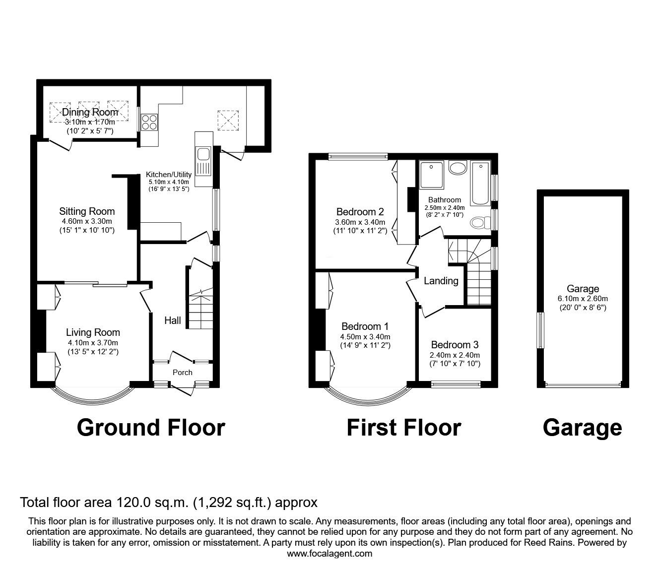 Floorplan of 3 bedroom Semi Detached House for sale, Charnville Road, Gatley, Greater Manchester, SK8