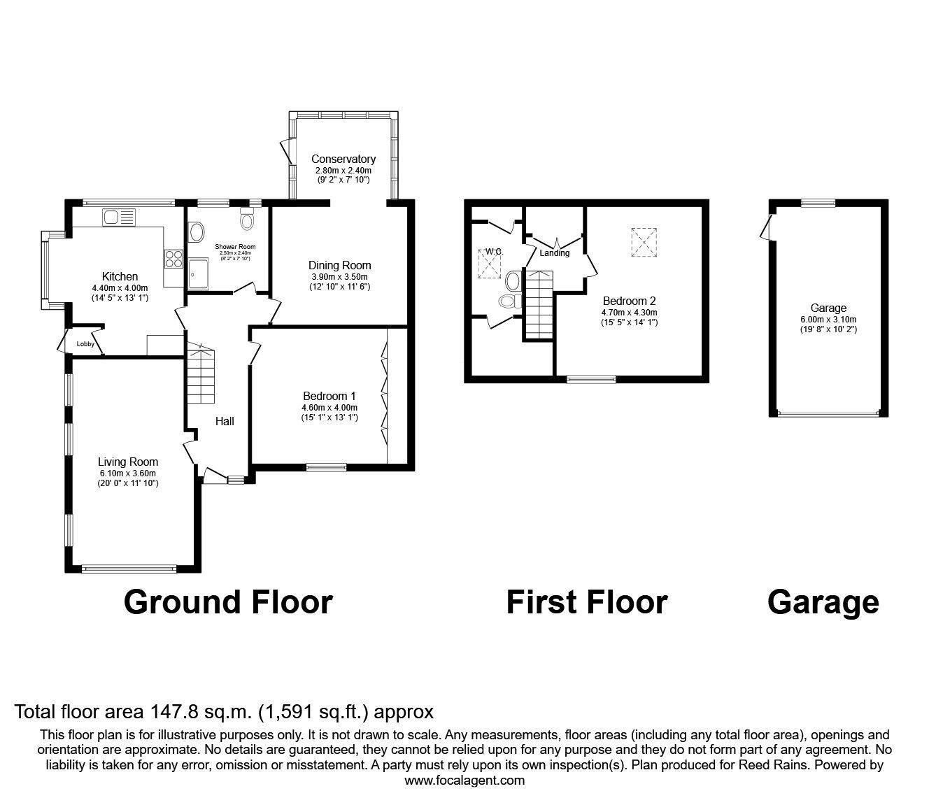 Floorplan of 3 bedroom Detached Bungalow for sale, Birchway, Bramhall, Greater Manchester, SK7