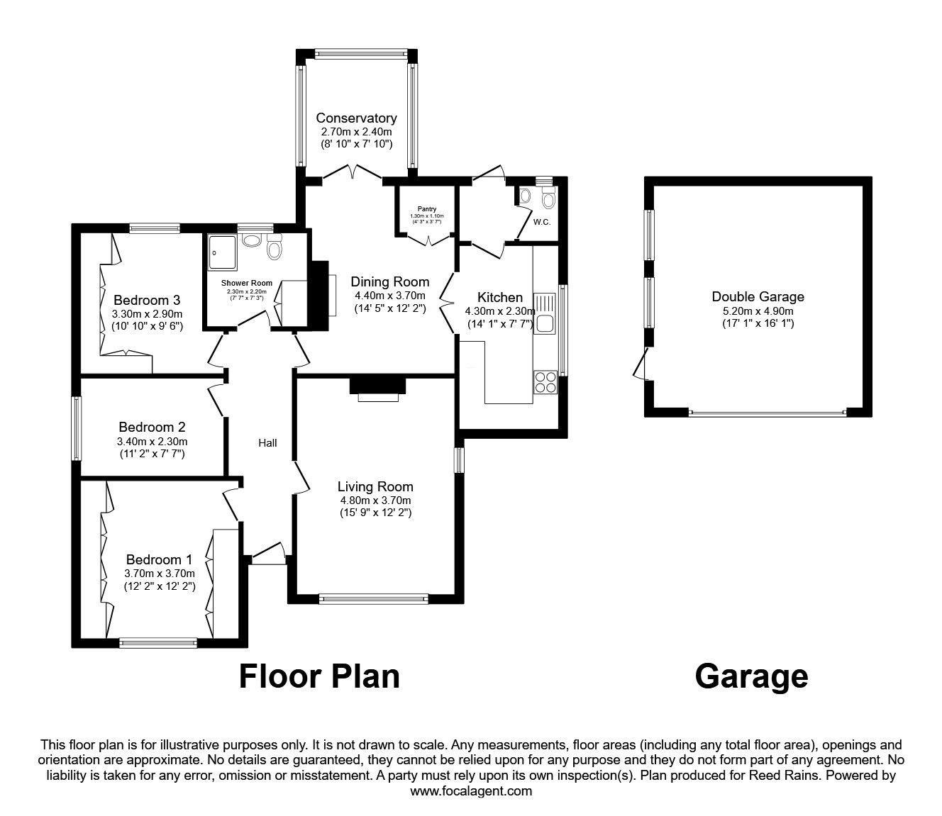 Floorplan of 3 bedroom Detached Bungalow for sale, Windsor Grove, Cheadle Hulme, Greater Manchester, SK8