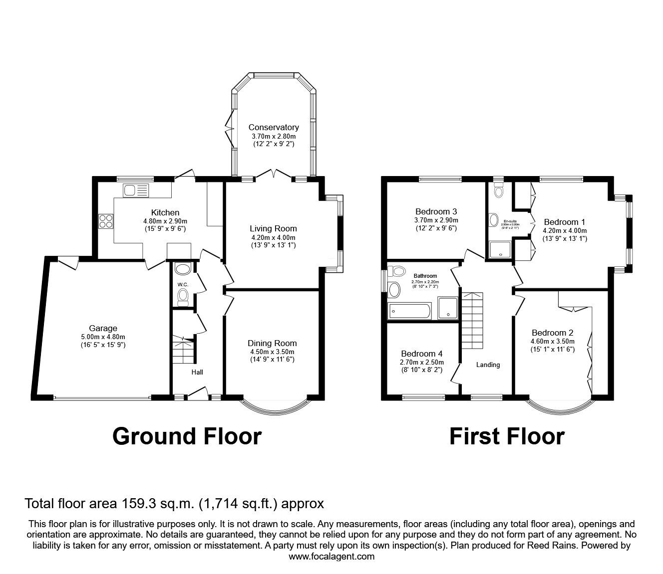 Floorplan of 4 bedroom Detached House for sale, Marrick Avenue, Cheadle, Greater Manchester, SK8