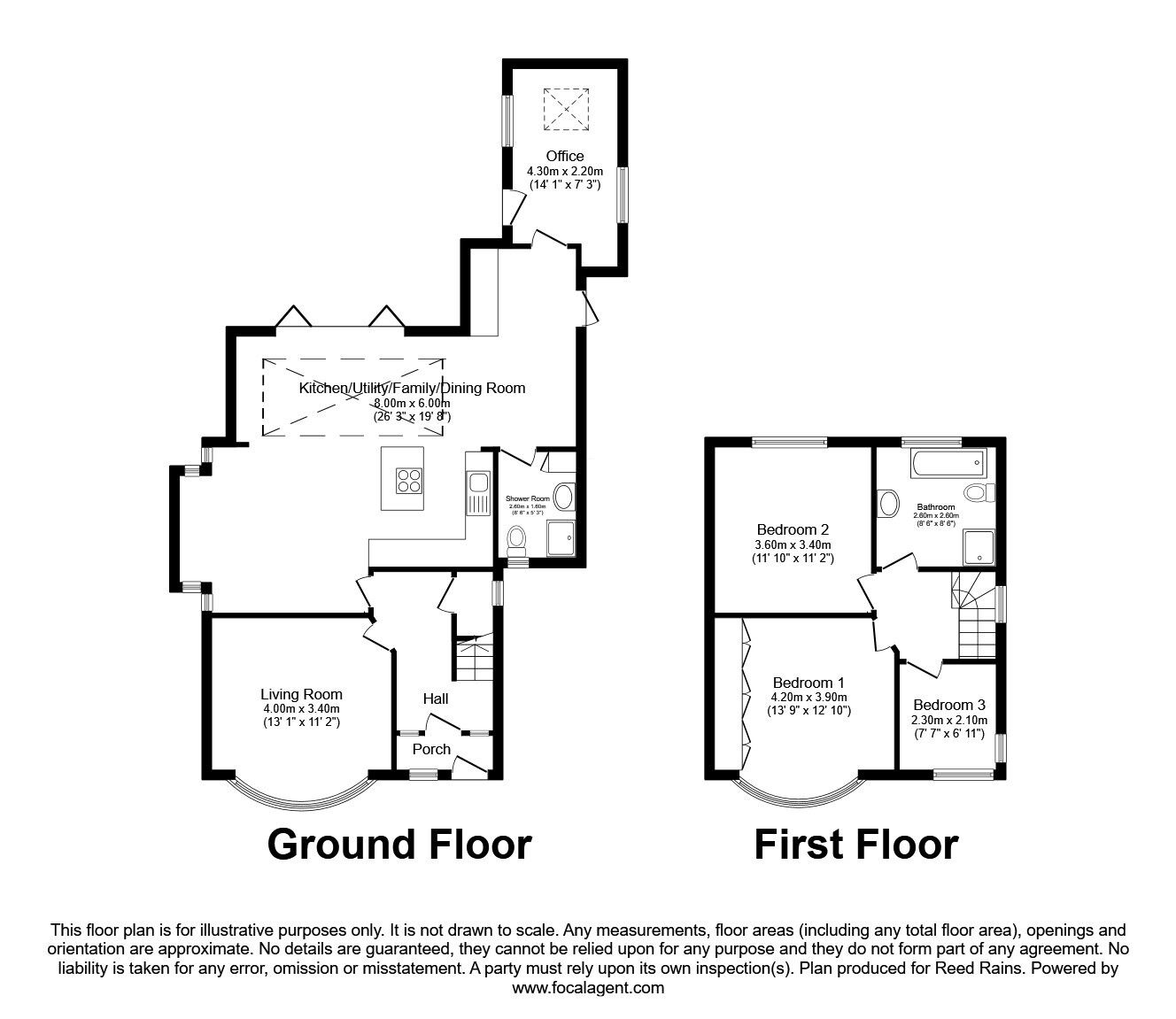 Floorplan of 3 bedroom Detached House for sale, Outwood Road, Heald Green, Greater Manchester, SK8