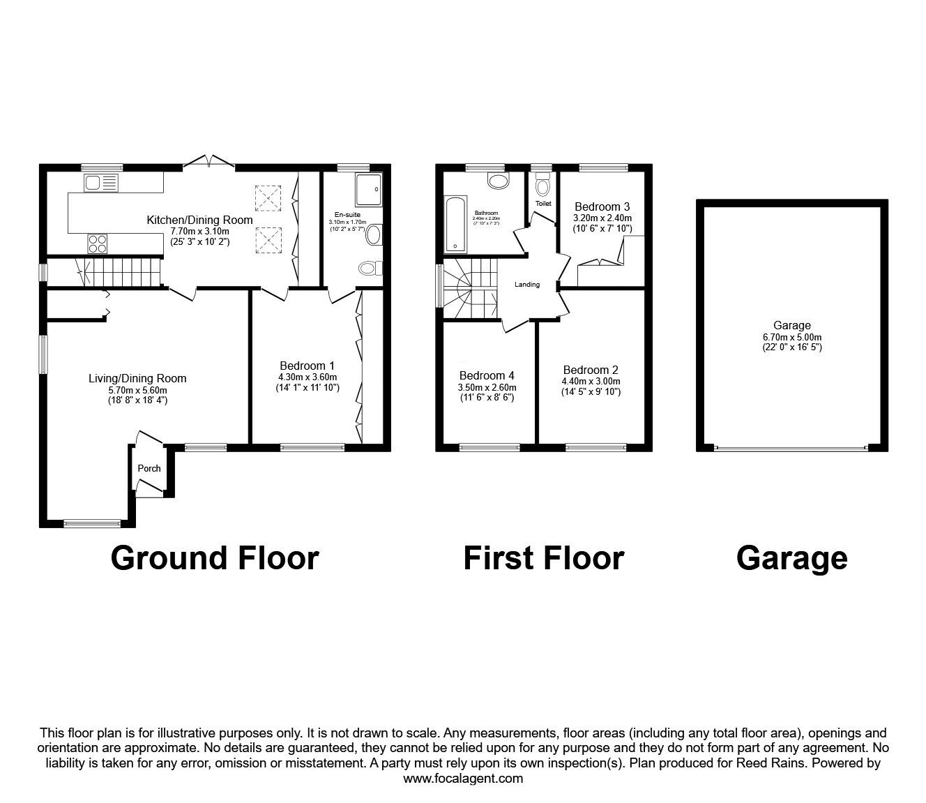 Floorplan of 4 bedroom Detached House for sale, Roseacre Drive, Heald Green, Greater Manchester, SK8