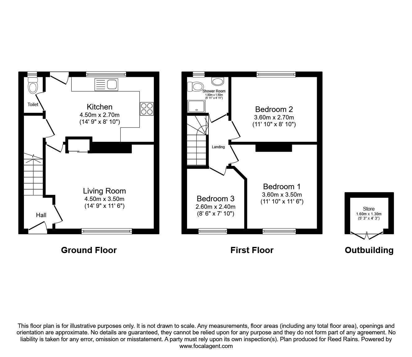 Floorplan of 3 bedroom End Terrace House for sale, Shayfield Drive, Manchester, Greater Manchester, M22