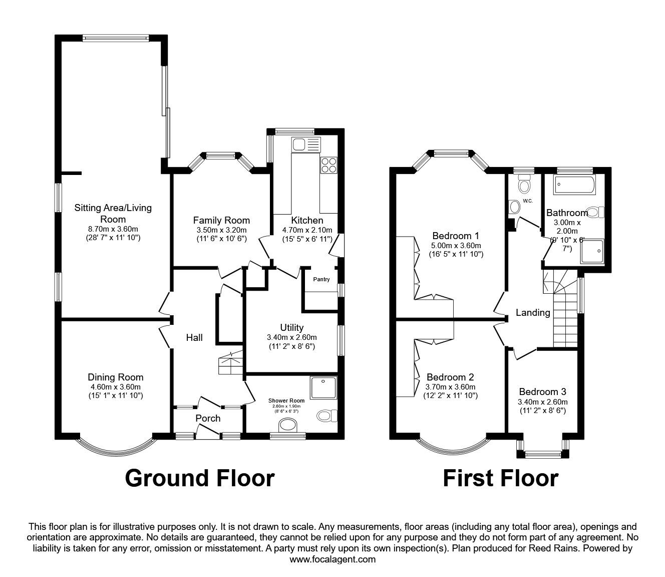 Floorplan of 3 bedroom Detached House for sale, Delamere Road, Gatley, Greater Manchester, SK8