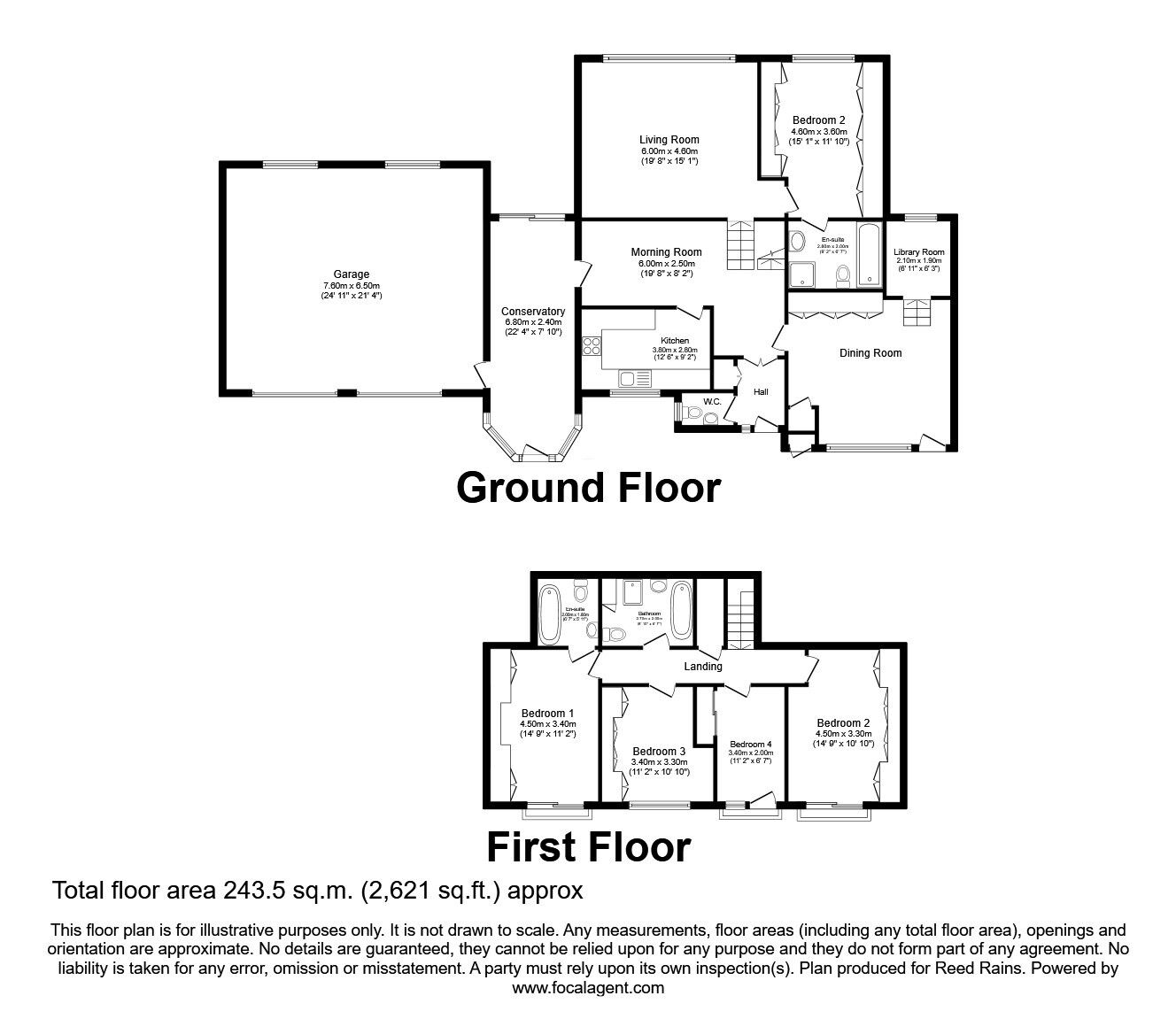 Floorplan of 5 bedroom Detached House for sale, The Downs, Cheadle, Greater Manchester, SK8
