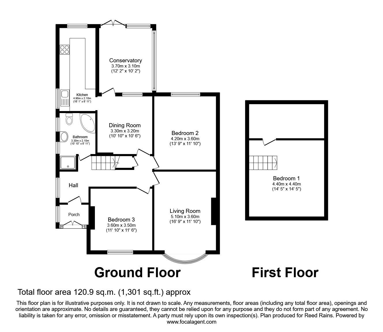 Floorplan of 3 bedroom Detached Bungalow for sale, Westwood Road, Heald Green, Cheshire, SK8
