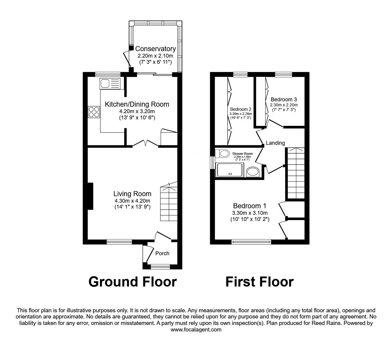 Floorplan of 3 bedroom Semi Detached House for sale, Uppermill Drive, Manchester, Greater Manchester, M19