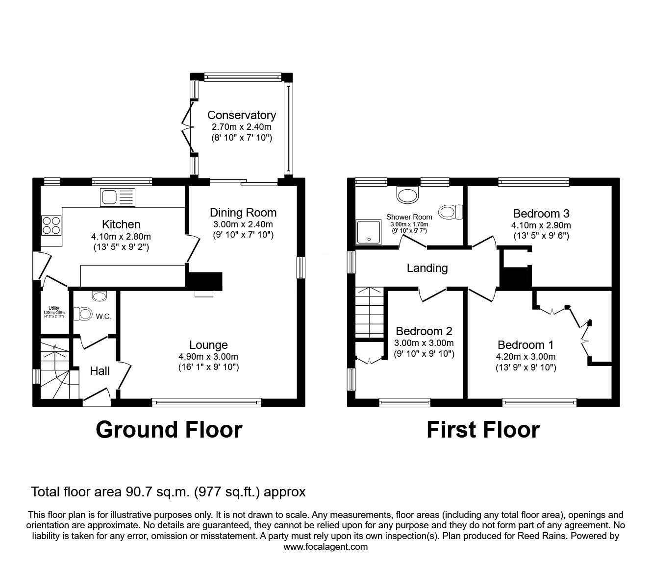 Floorplan of 3 bedroom Semi Detached House for sale, Bleasdale Road, Manchester, M22