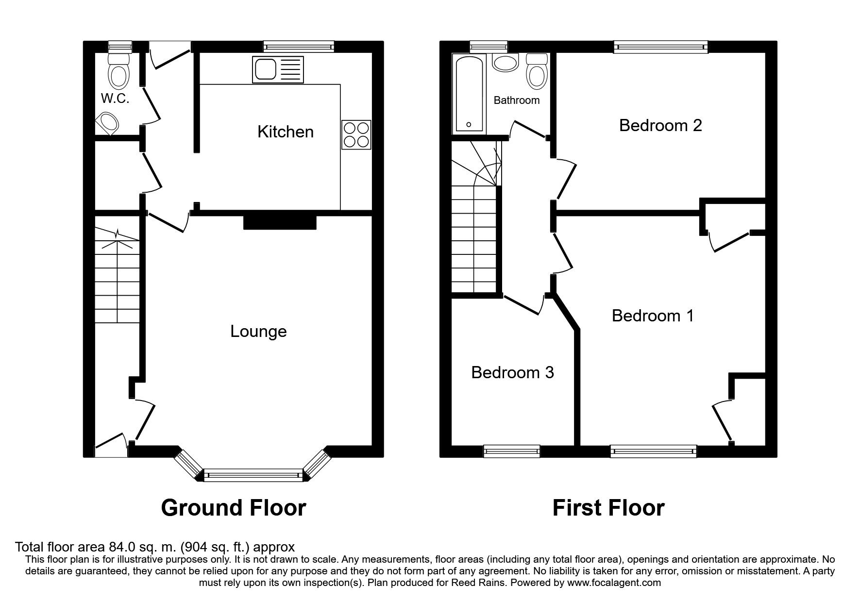 Floorplan of 3 bedroom Mid Terrace House for sale, Shayfield Road, Manchester, Greater Manchester, M22