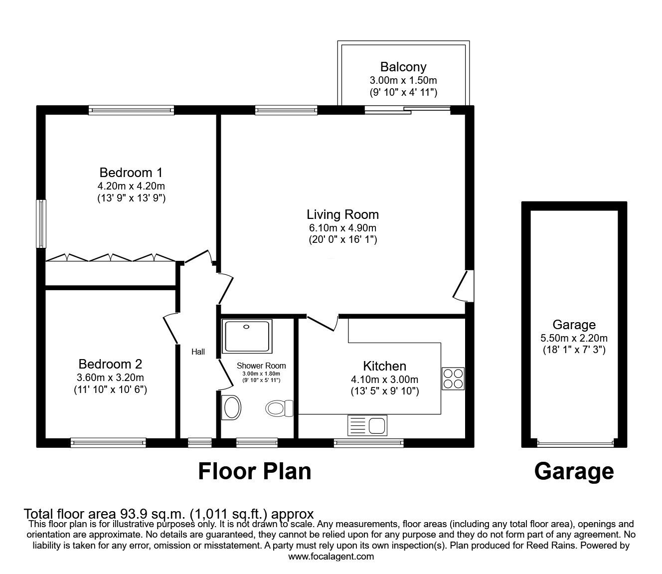 Floorplan of 2 bedroom Flat for sale, Schools Hill, Cheadle, Greater Manchester, SK8