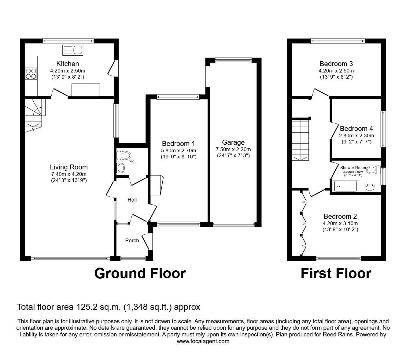 Floorplan of 4 bedroom Detached House for sale, Mereside Close, Cheadle Hulme, Greater Manchester, SK8