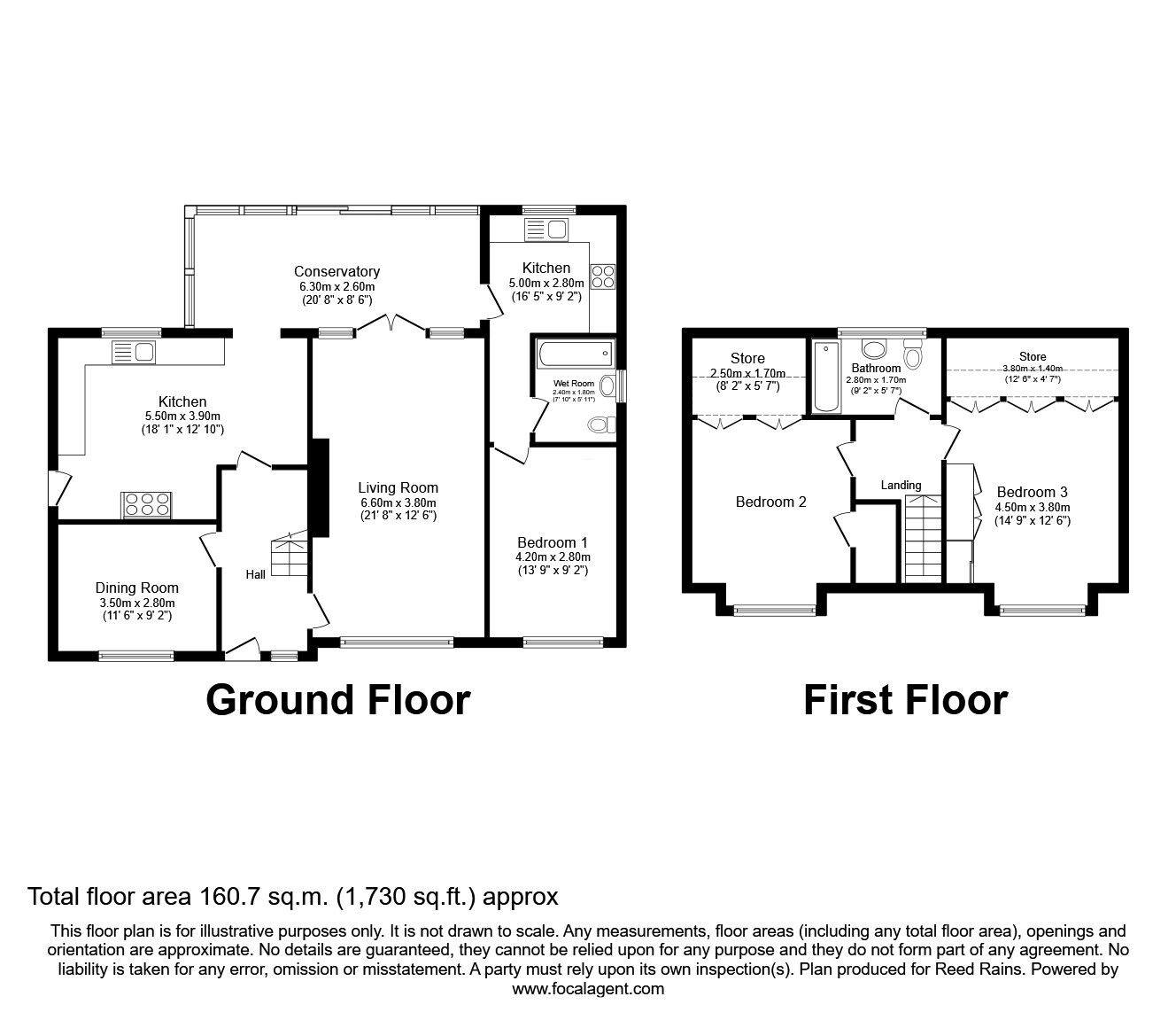 Floorplan of 3 bedroom Detached House for sale, Turnberry Road, Heald Green, Greater Manchester, SK8