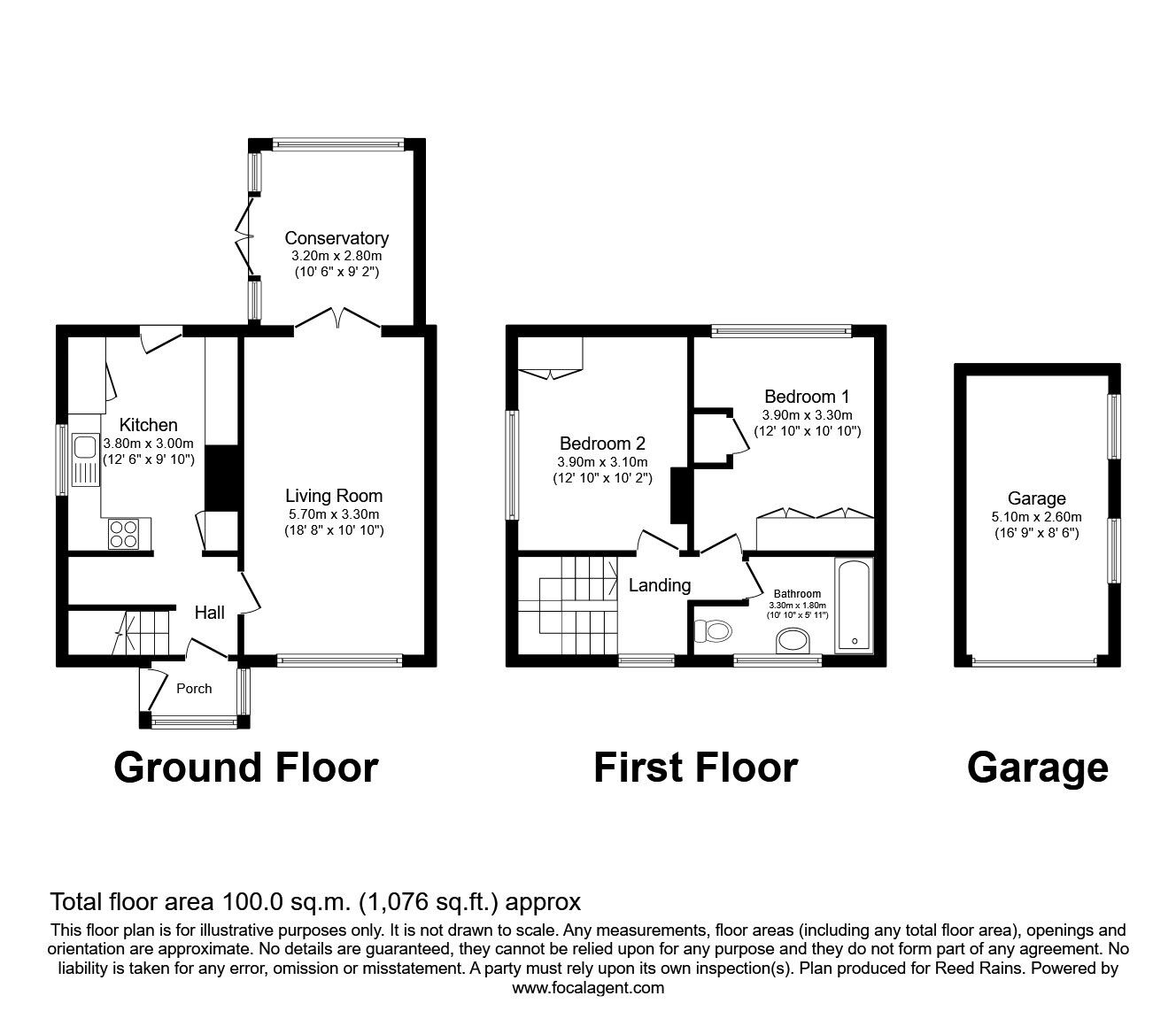 Floorplan of 2 bedroom Semi Detached House for sale, Coxton Road, Manchester, Greater Manchester, M22