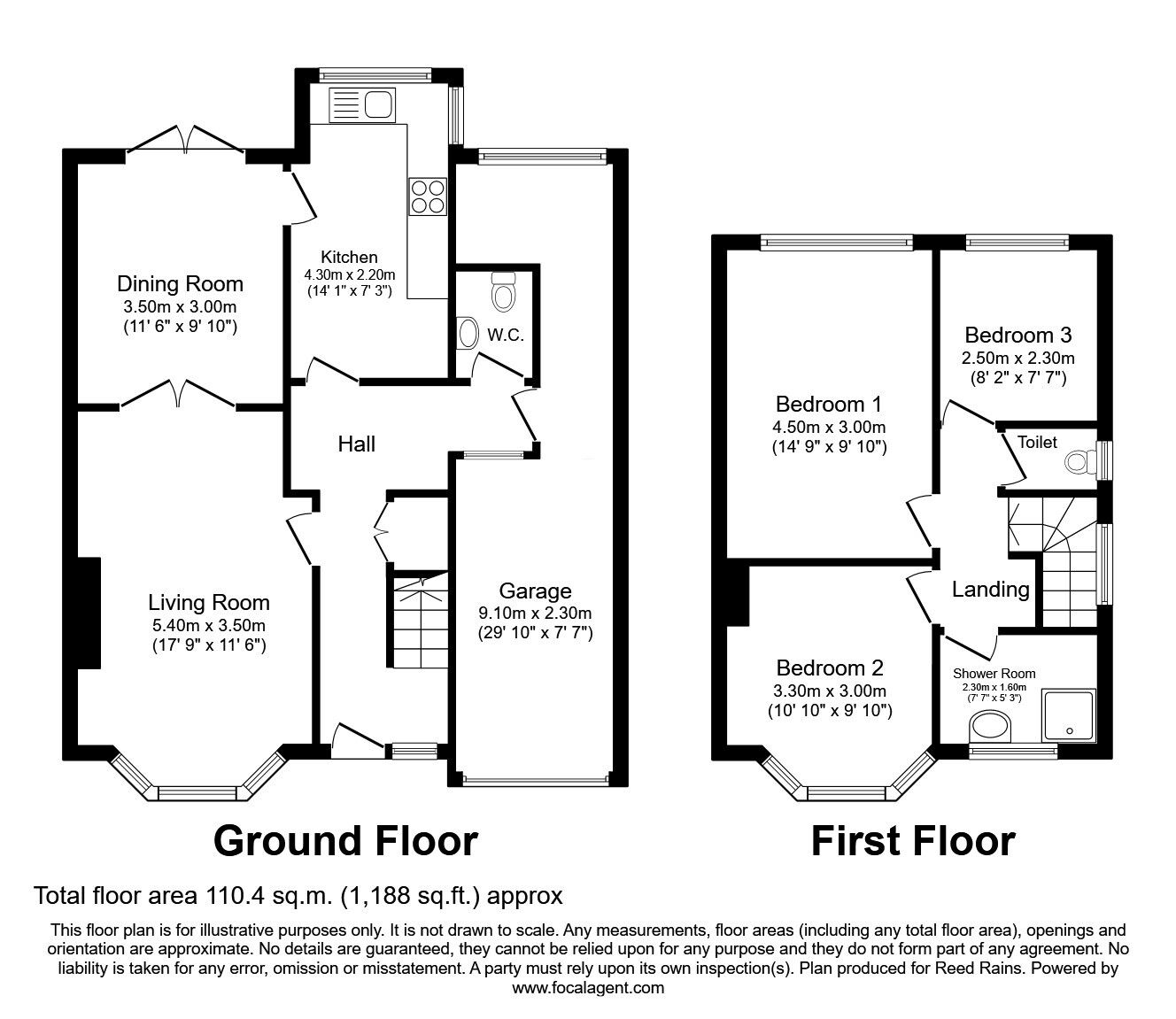 Floorplan of 3 bedroom Semi Detached House for sale, Rushfield Road, Cheadle Hulme, Greater Manchester, SK8