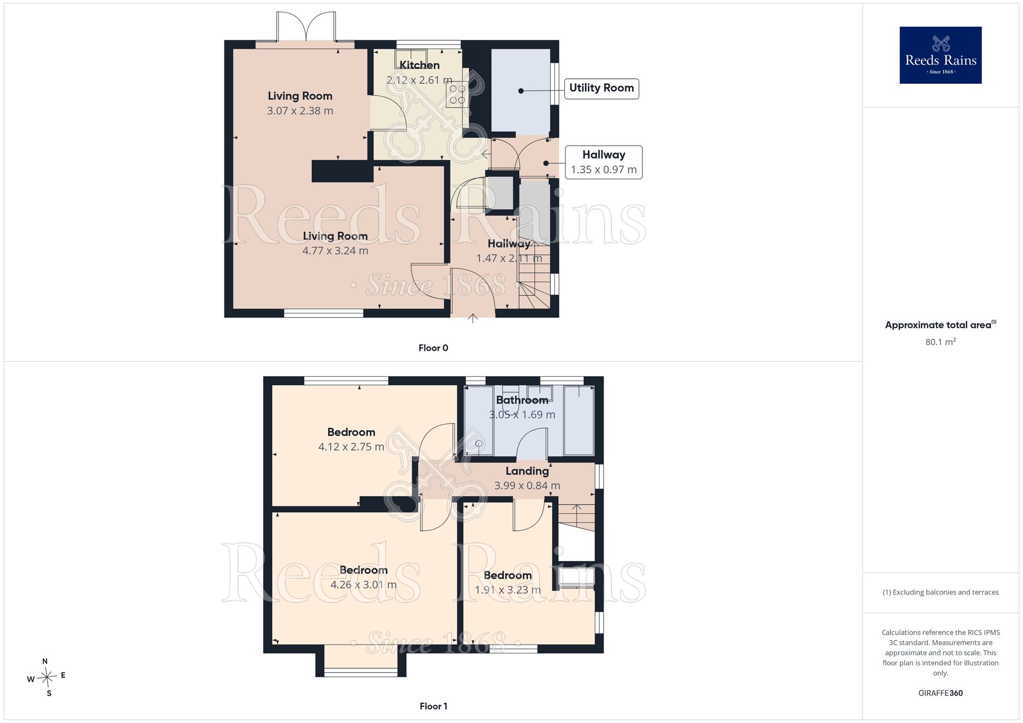 Floorplan of 3 bedroom End Terrace House for sale, Hallwood Road, Manchester, Greater Manchester, M23
