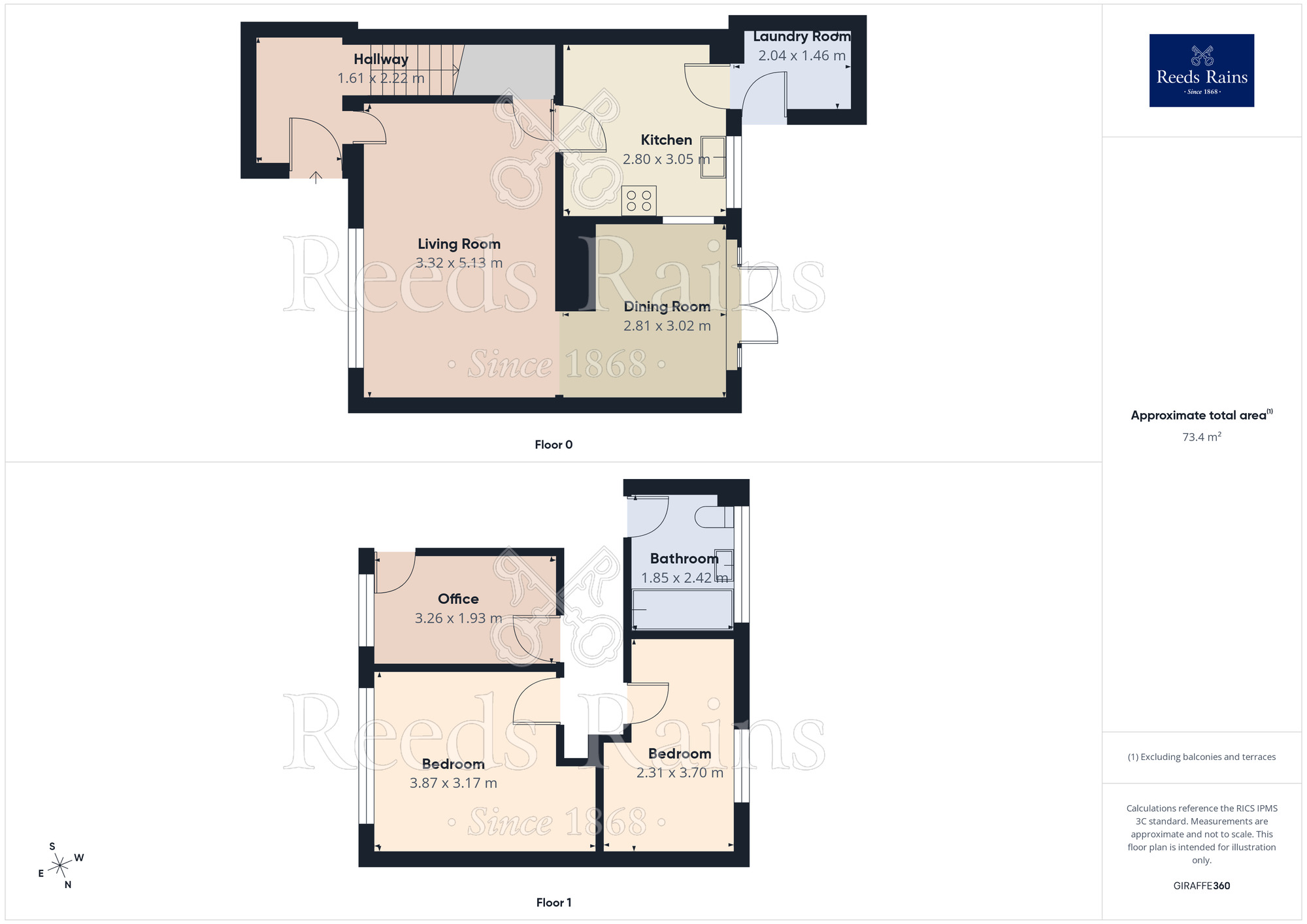 Floorplan of 3 bedroom Mid Terrace House for sale, Lydney Avenue, Heald Green, Greater Manchester, SK8