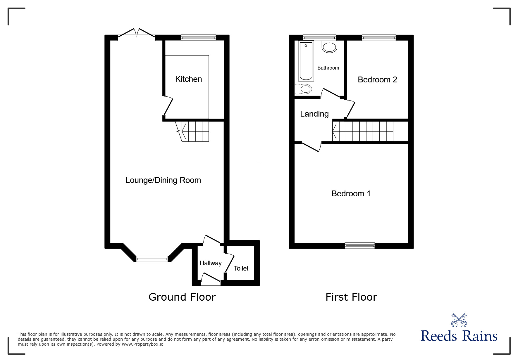 Floorplan of 2 bedroom End Terrace House for sale, Turnbury Road, Manchester, Greater Manchester, M22