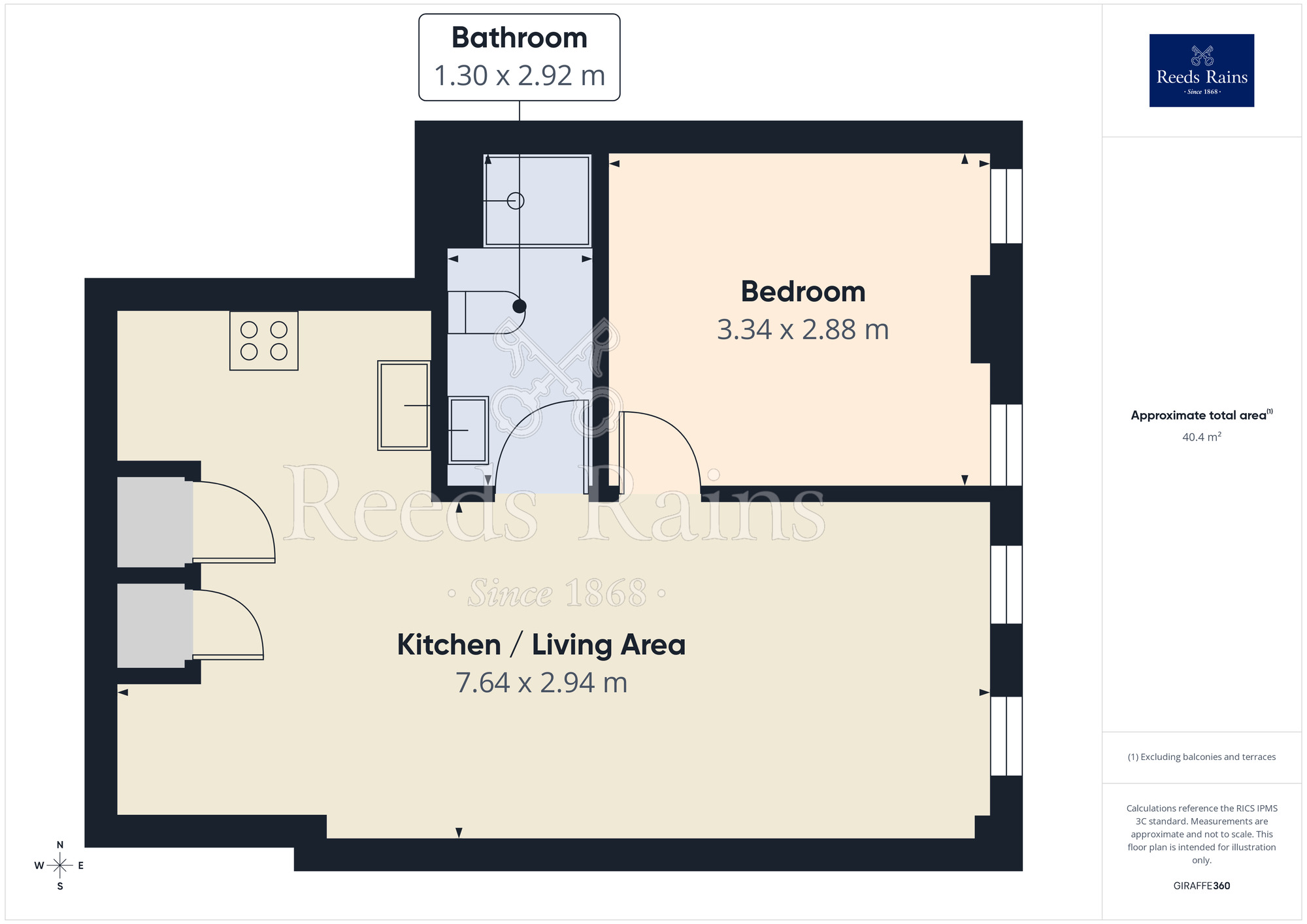 Floorplan of 1 bedroom Flat to rent, Eden Place, Cheadle, Greater Manchester, SK8