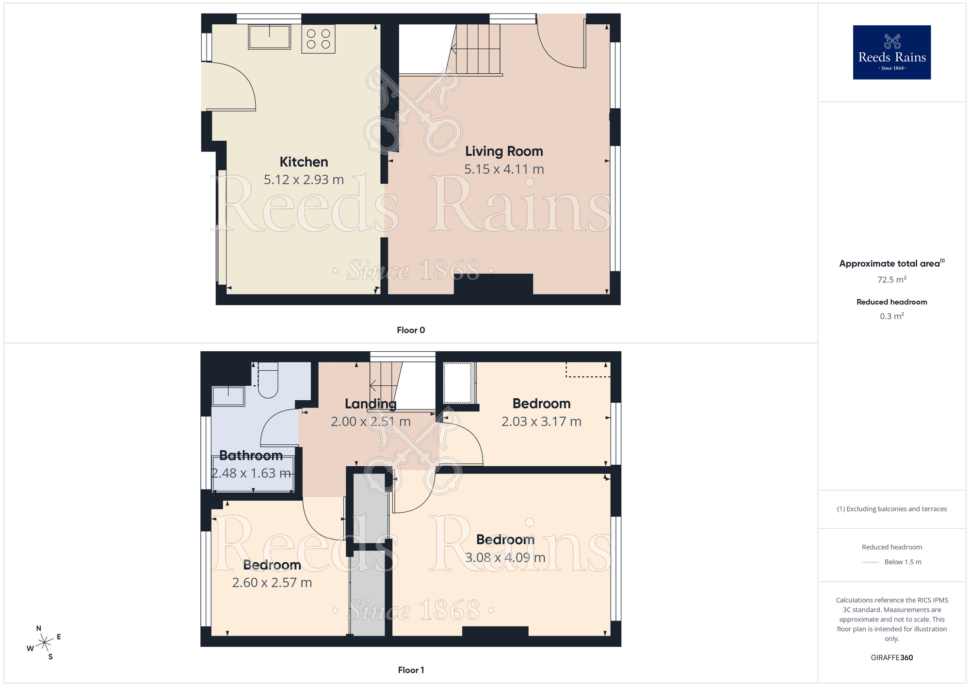 Floorplan of 3 bedroom Semi Detached House for sale, Yew Tree Park Road, Cheadle Hulme, Greater Manchester, SK8