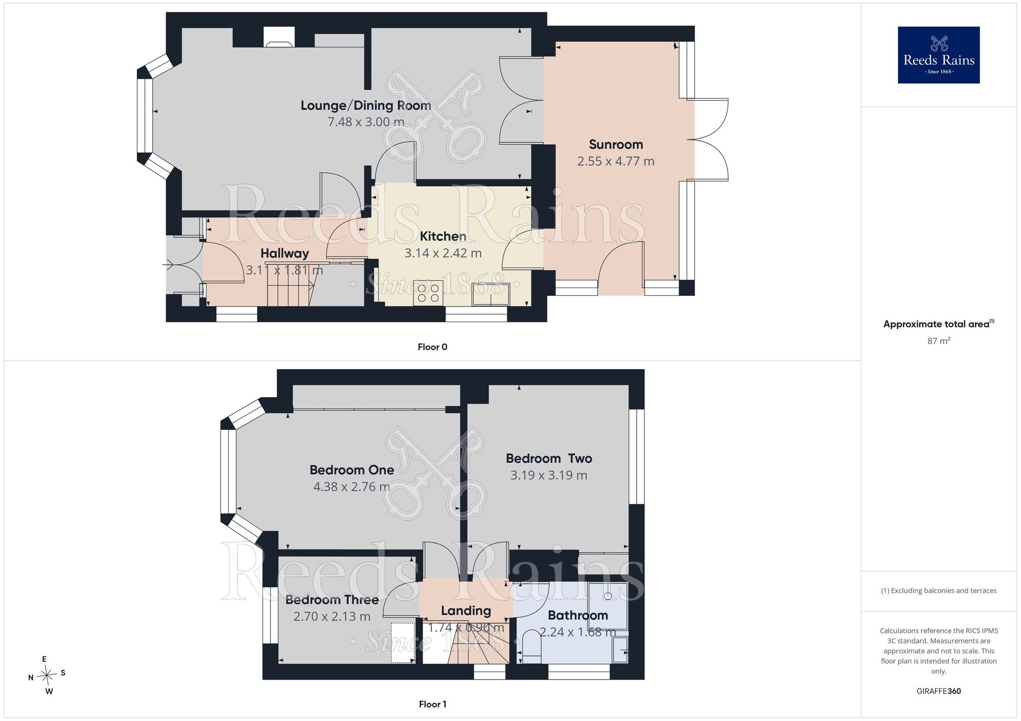 Floorplan of 3 bedroom Semi Detached House for sale, Bolshaw Road, Heald Green, Greater Manchester, SK8