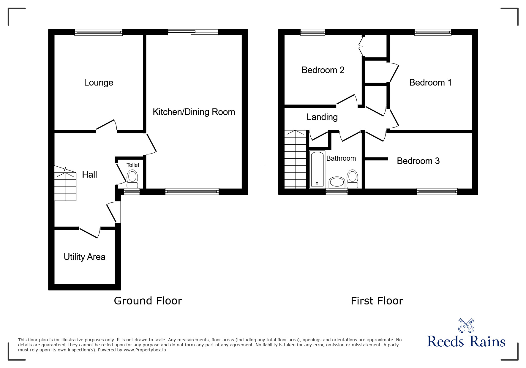 Floorplan of 3 bedroom Mid Terrace House for sale, Burnstones, Newcastle upon Tyne, Tyne and Wear, NE5