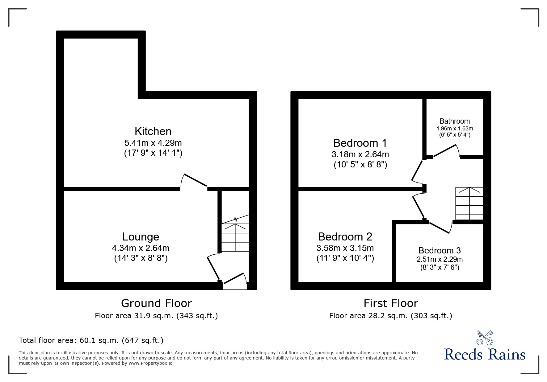 Floorplan of 3 bedroom Mid Terrace House for sale, Byron Court, Newcastle upon Tyne, Tyne and Wear, NE5