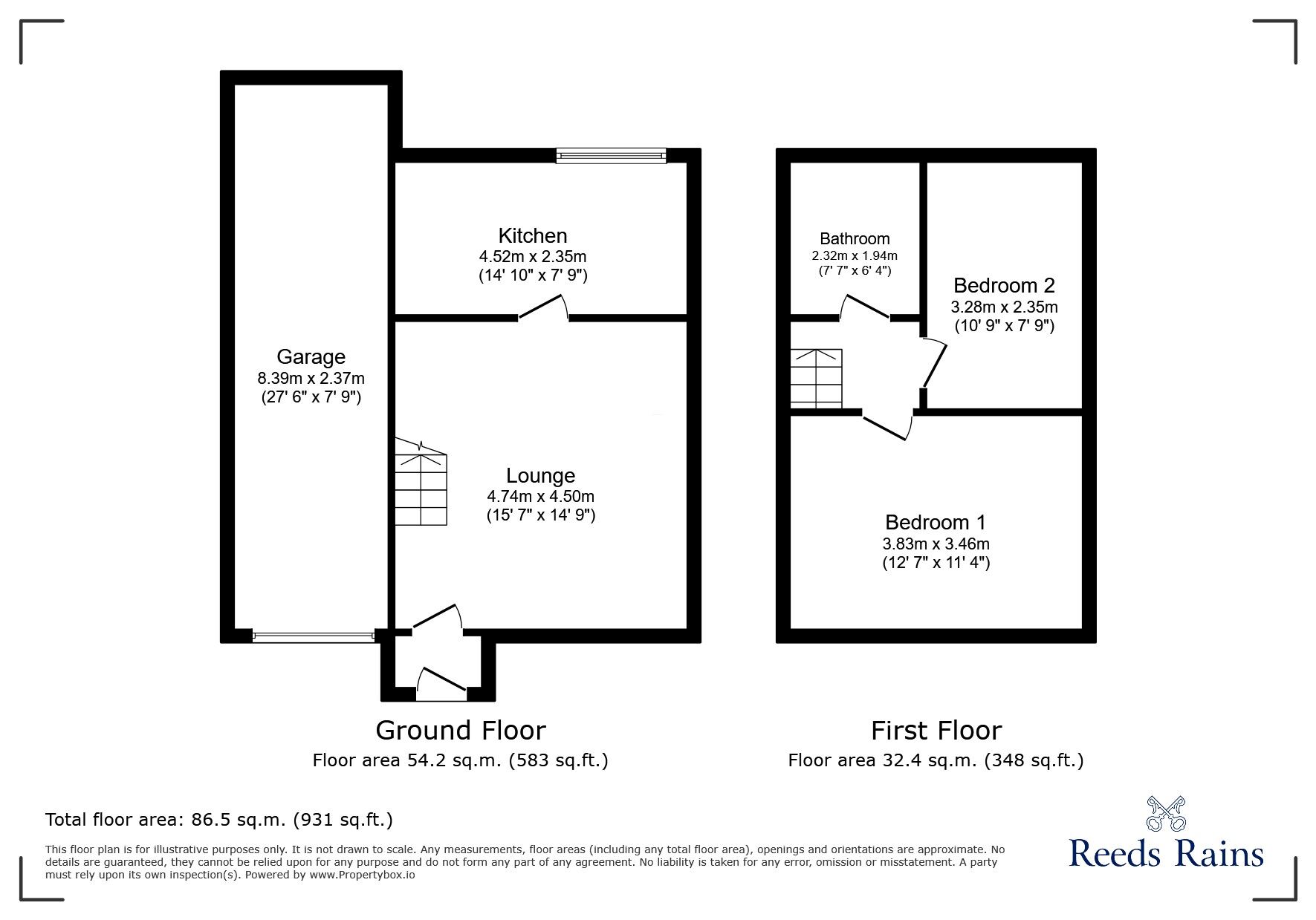 Floorplan of 2 bedroom Semi Detached House for sale, Lupin Close, Newcastle upon Tyne, Tyne and Wear, NE5