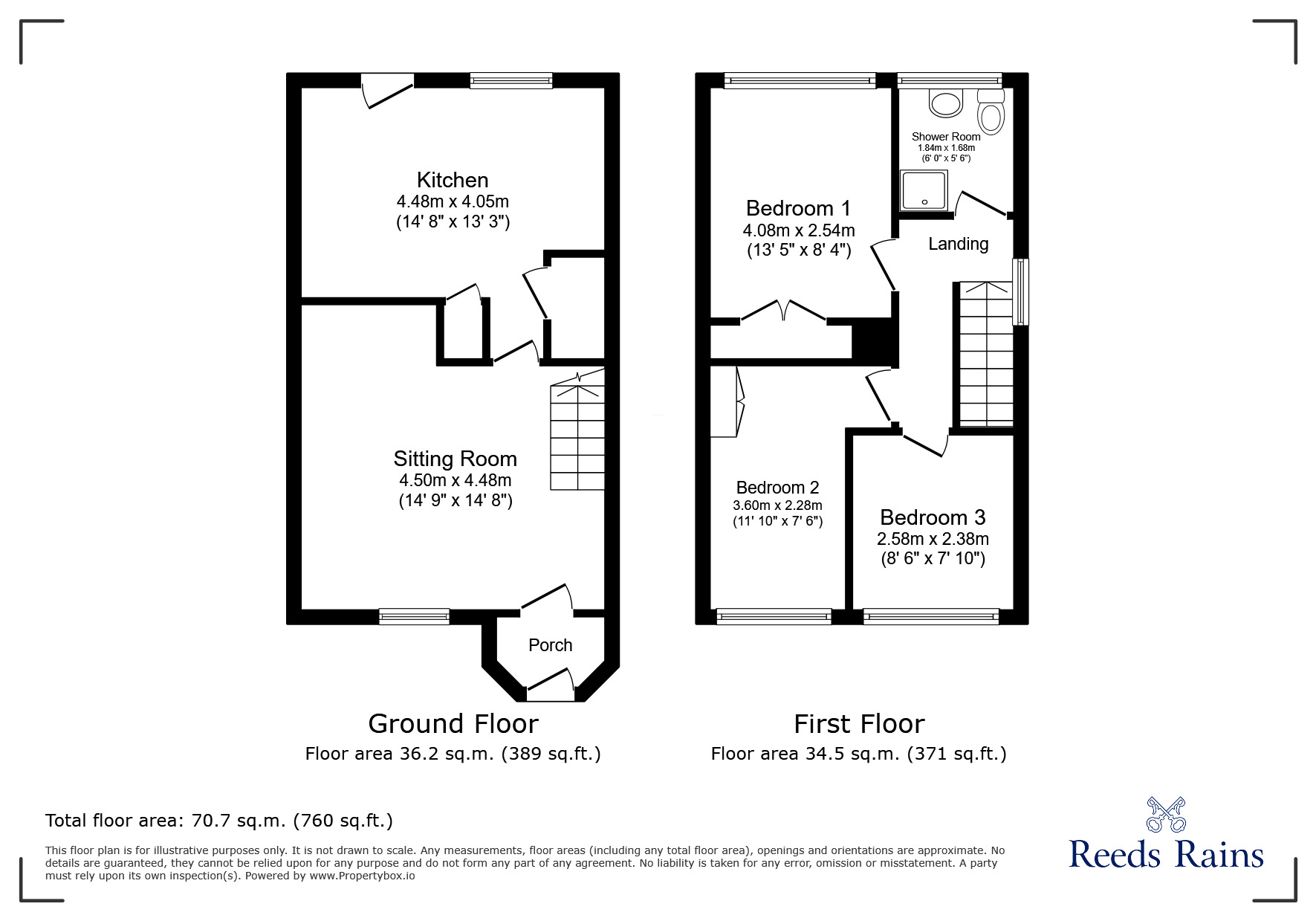 Floorplan of 2 bedroom Semi Detached House for sale, Burnham Avenue, Newcastle upon Tyne, Tyne and Wear, NE15