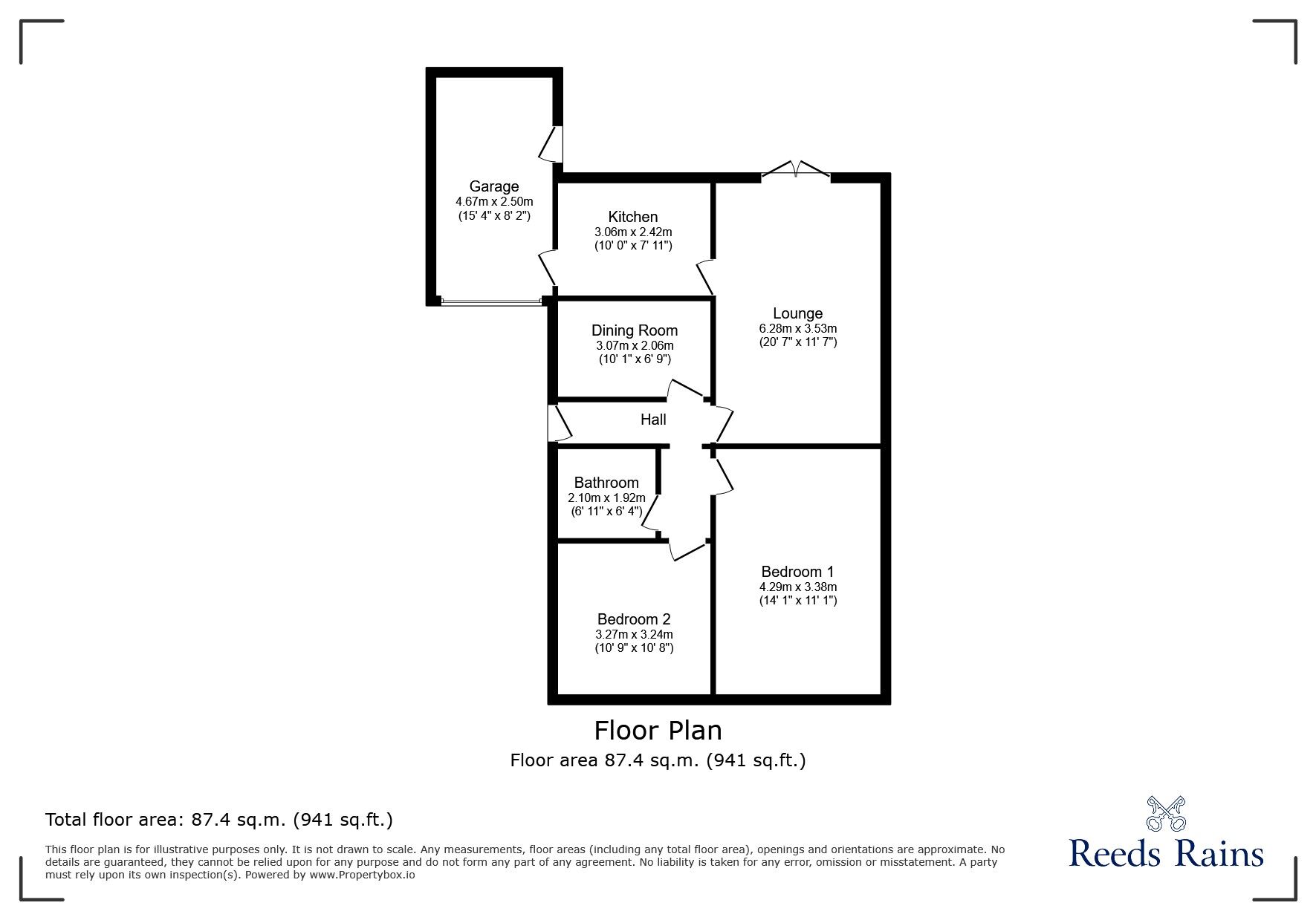 Floorplan of 3 bedroom Semi Detached Bungalow for sale, Chudleigh Gardens, Newcastle upon Tyne, Tyne and Wear, NE5