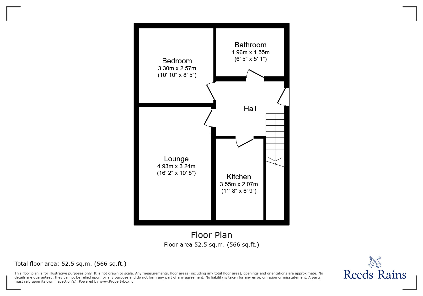 Floorplan of 1 bedroom Flat for sale, Caernarvon Close, Newcastle upon Tyne, Tyne and Wear, NE5