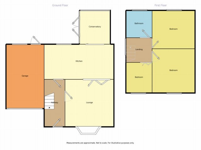 Floorplan of 3 bedroom Semi Detached House for sale, Thirlmere Way, Newcastle upon Tyne, Tyne and Wear, NE5