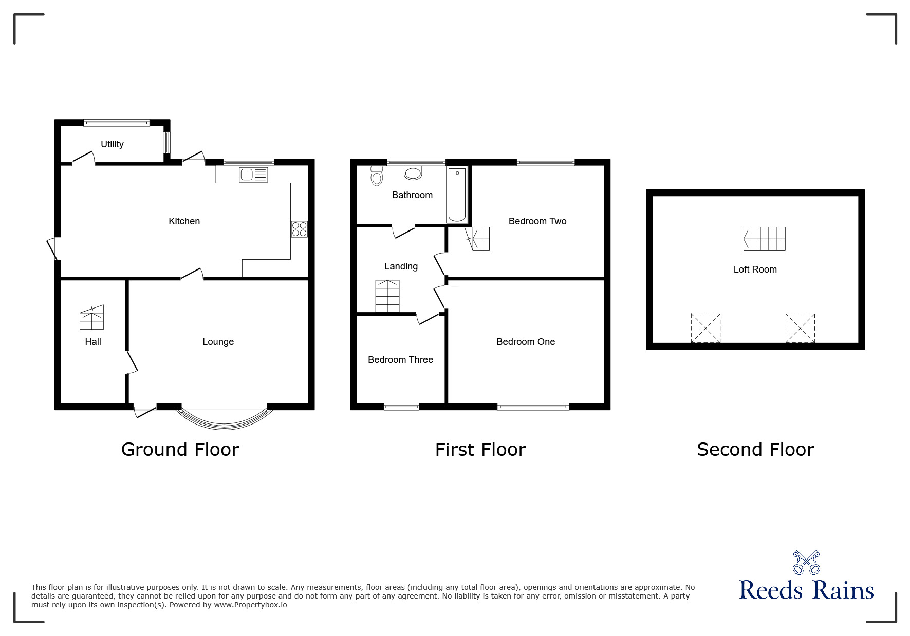 Floorplan of 3 bedroom Mid Terrace House for sale, Austwick Walk, Newcastle upon Tyne, Tyne and Wear, NE5