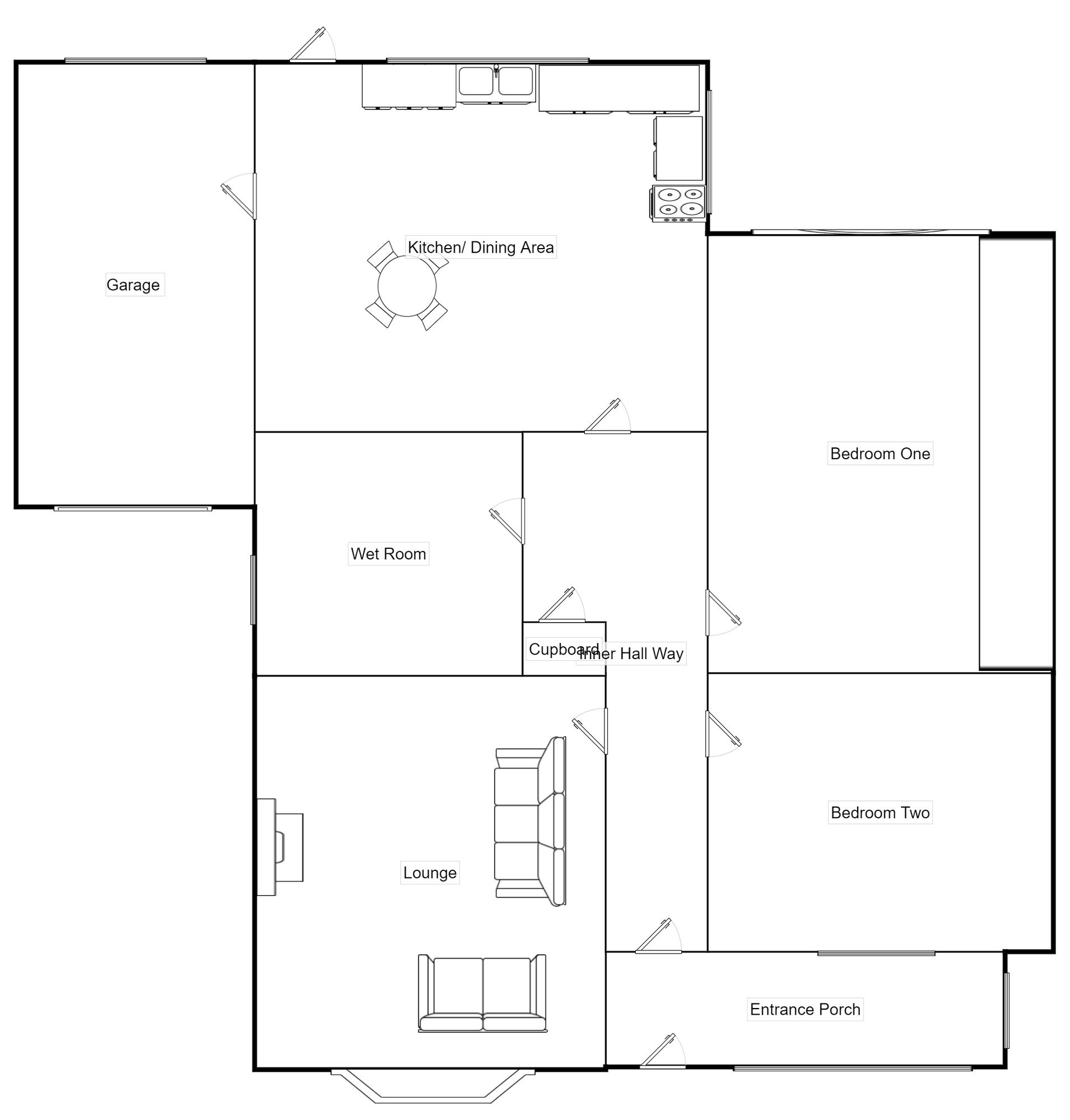 Floorplan of 2 bedroom Semi Detached Bungalow for sale, Coquet Grove, Newcastle upon Tyne, Tyne and Wear, NE15
