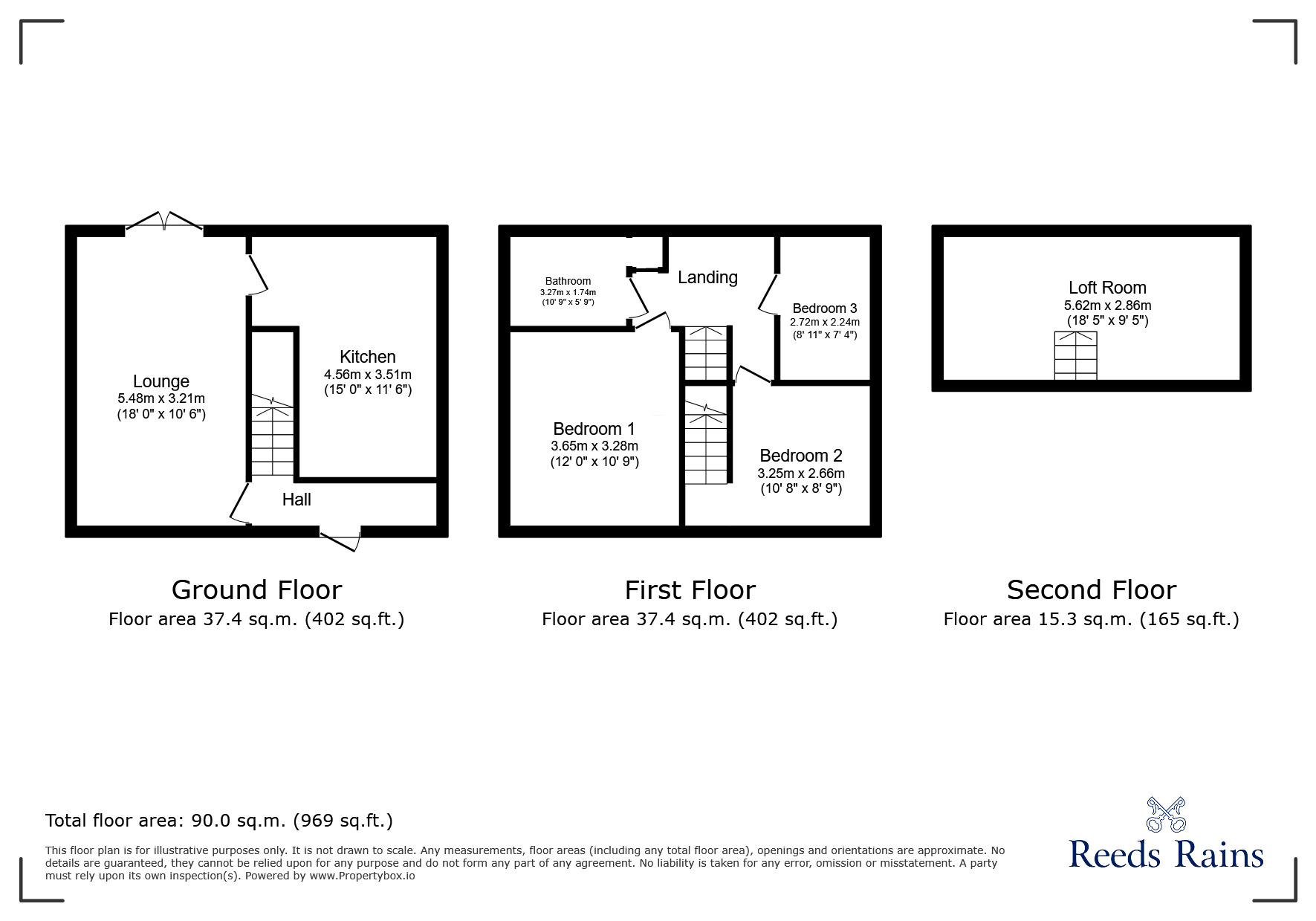 Floorplan of 3 bedroom Semi Detached House for sale, Linnel Drive, Newcastle upon Tyne, Tyne and Wear, NE15
