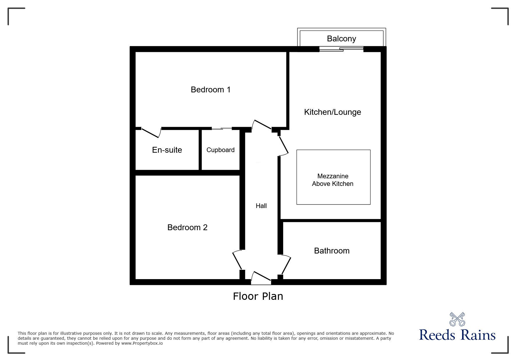 Floorplan of 2 bedroom Flat for sale, Worsdell Drive, Gateshead, Tyne and Wear, NE8