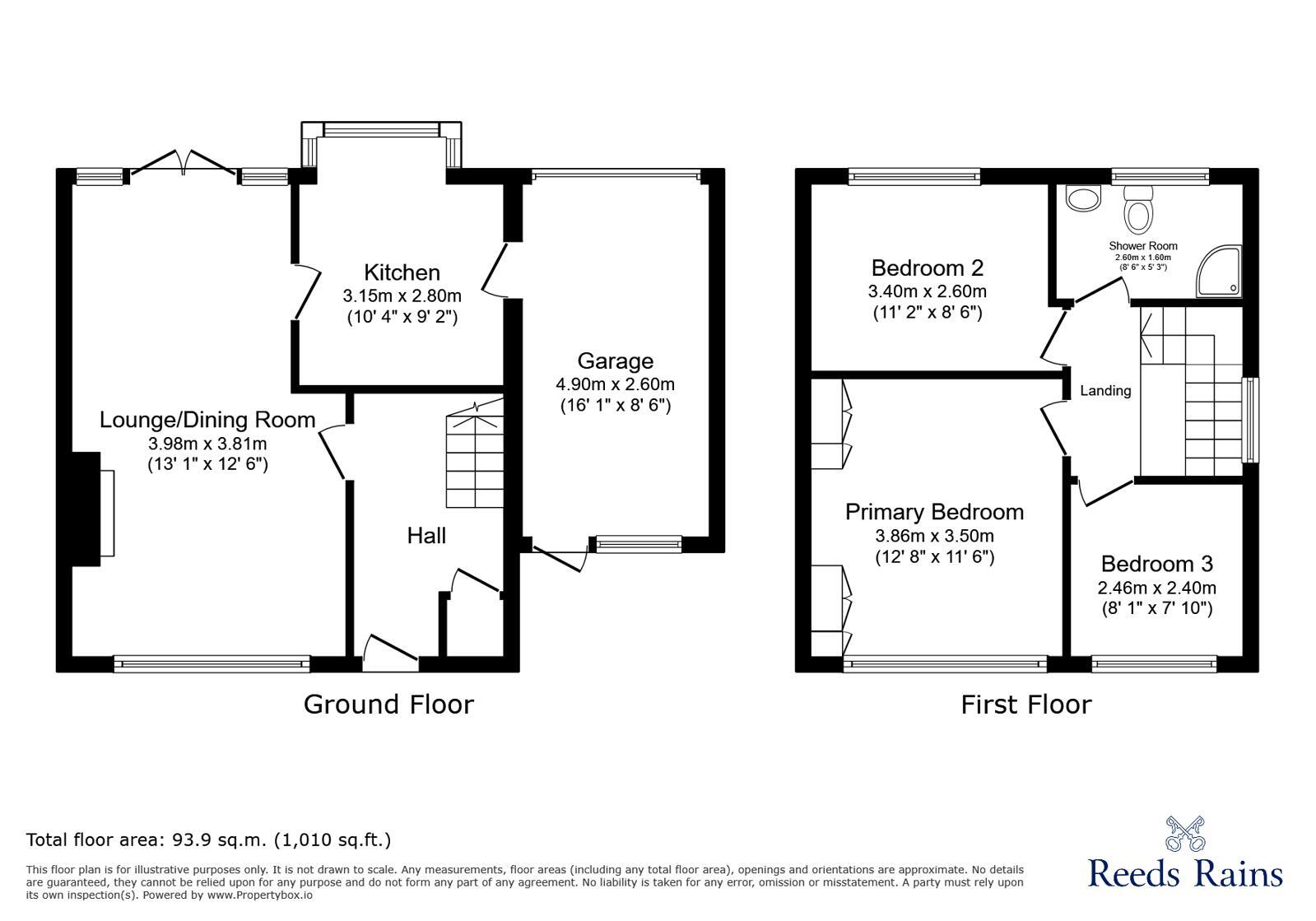 Floorplan of 3 bedroom Semi Detached House for sale, Hillhead Parkway, Newcastle upon Tyne, Tyne and Wear, NE5