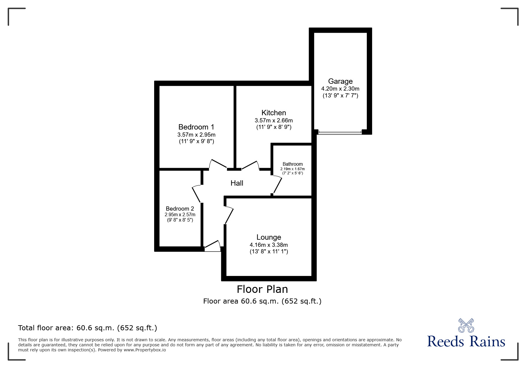 Floorplan of 2 bedroom Semi Detached Bungalow for sale, Elsing Close, Newcastle upon Tyne, Tyne and Wear, NE5