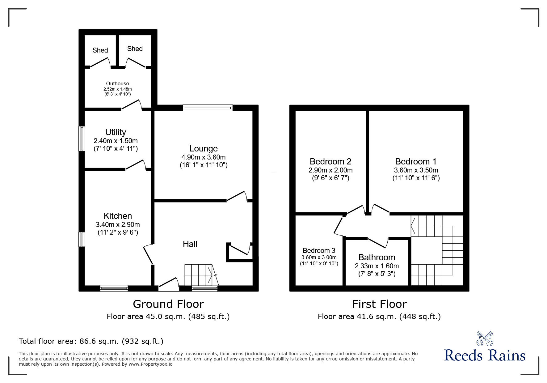 Floorplan of 3 bedroom Semi Detached House for sale, Wansfell Avenue, Newcastle upon Tyne, Tyne and Wear, NE5