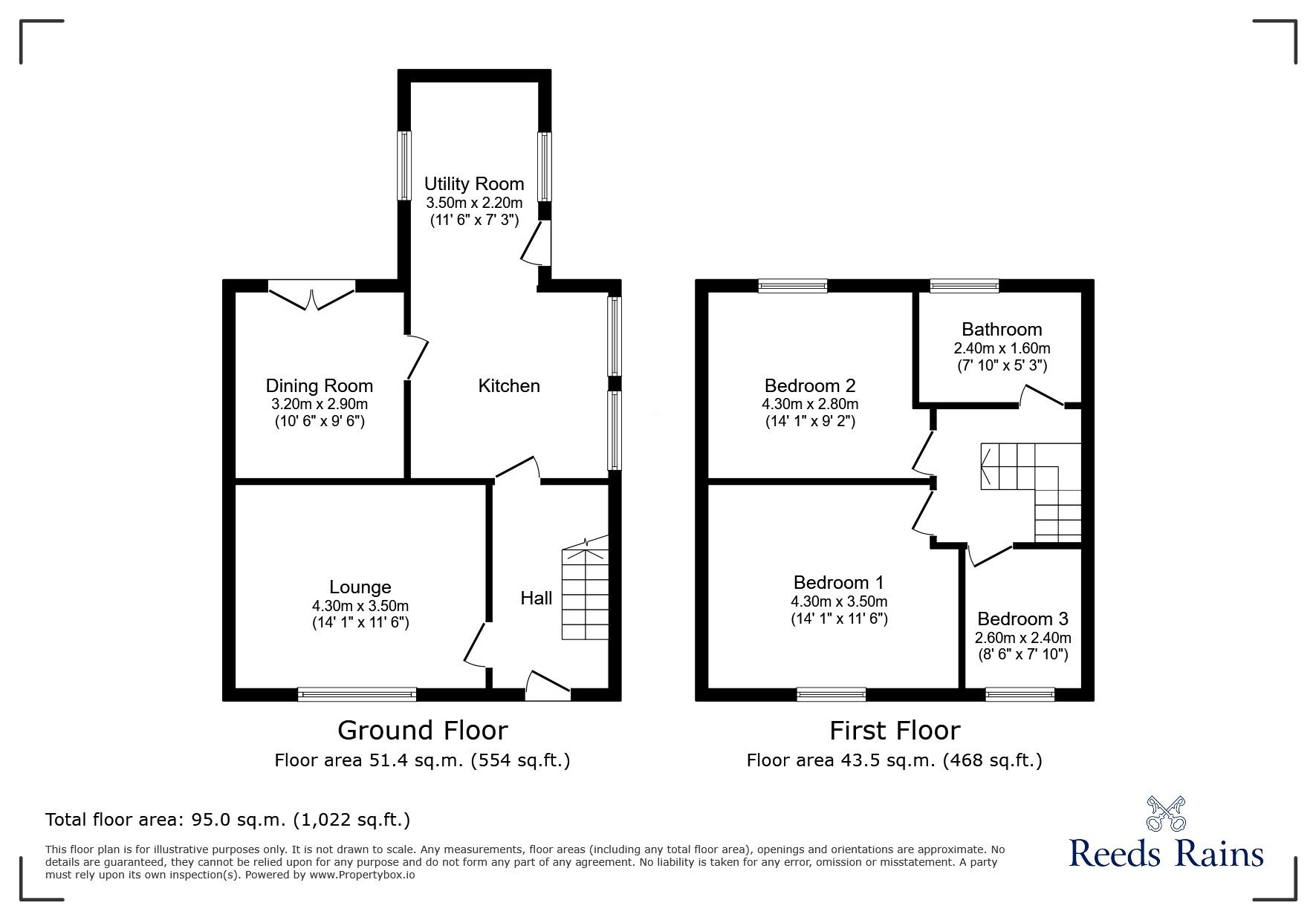 Floorplan of 3 bedroom Semi Detached House for sale, Hallow Drive, Newcastle upon Tyne, Tyne and Wear, NE15