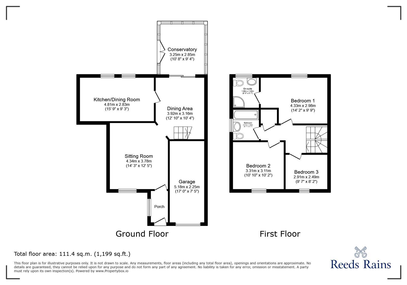 Floorplan of 3 bedroom Detached House for sale, Marcross Close, North Walbottle, Tyne and Wear, NE15